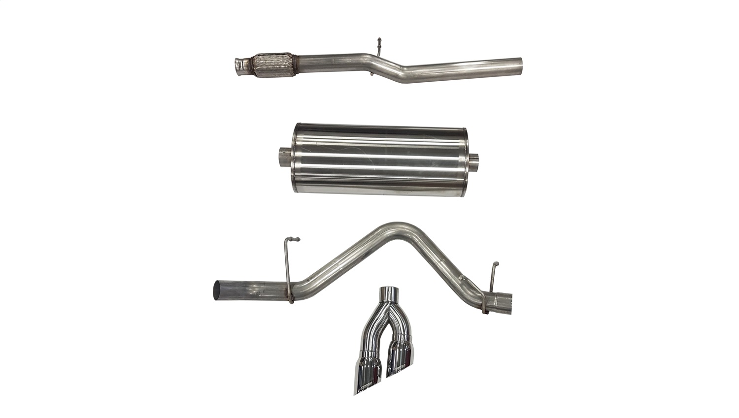 Corsa Performance 21030 - 3 Inch Single Side Exite Catback Exhaust System 19-Present Silverado/Sierra 5.3 Liter V8 Sport Sound Twin 4 Inch Tip  Performance