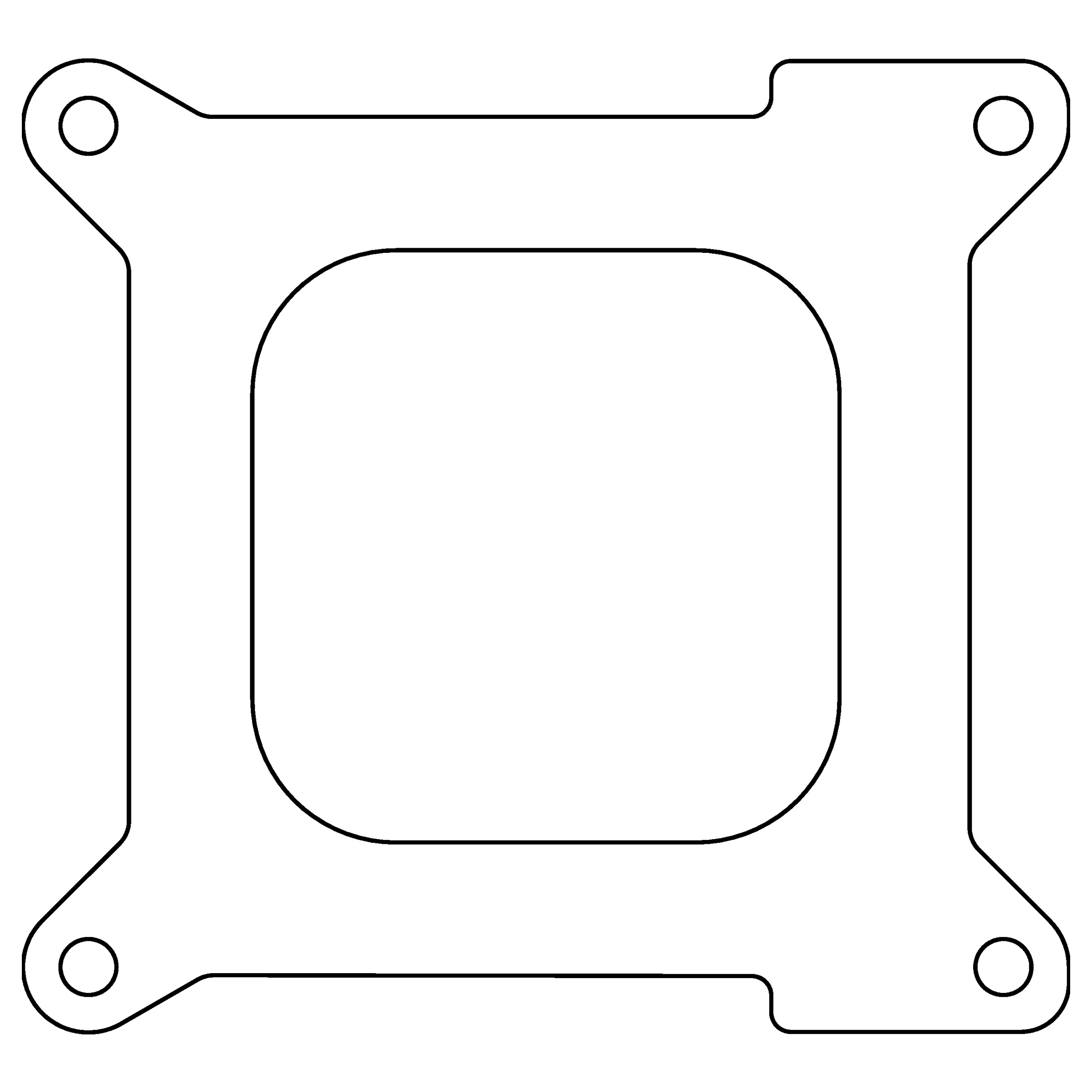 Cometic C15616 - NASCAR 4 Barrel .047in Fiber Carburetor/Throttle Body Mounting Gasket - Open Plenum Cometic C15616 - NASCAR 4 Barrel .047in Fiber Carburetor/Throttle Body Mounting Gasket - Open Plenum