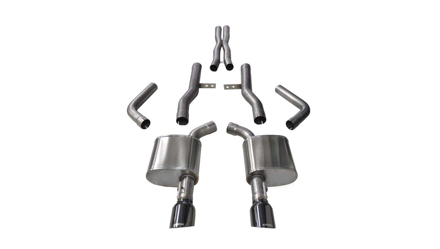 Corsa Performance 14996BLK - 2.75 Inch Cat-Back Xtreme Dual Rear Exit Exhaust 4.5 Inch Black Tips 15-Present Dodge Charger SRT 392/R/T Scat Pack/SRT Hellcat 6.2L/6.4L V8 Stainless Steel  Performance