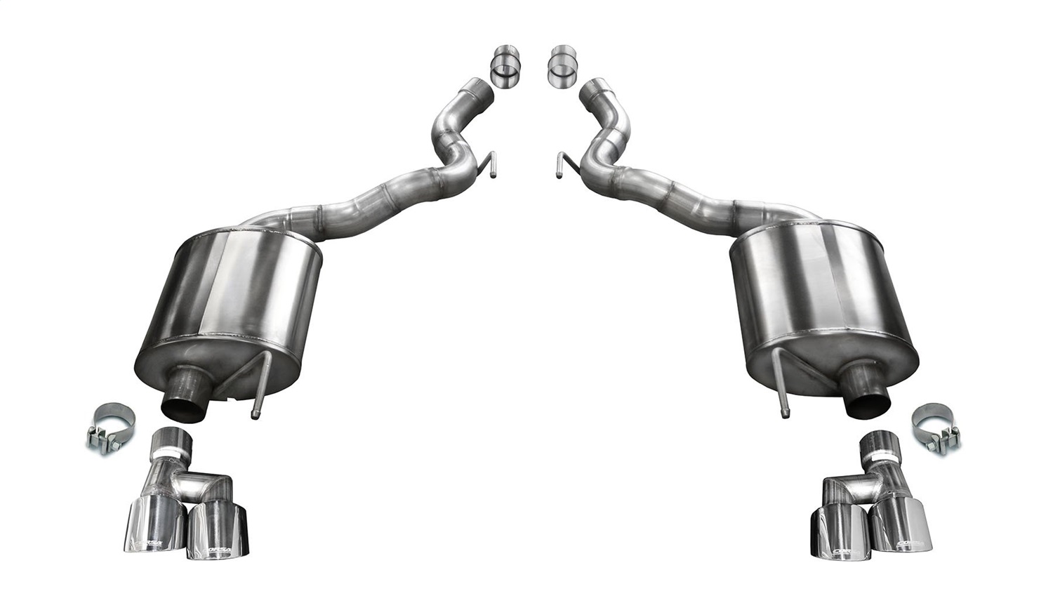 Corsa Performance 21050 - 2018-2023 Ford Mustang GT Convertible Sport Axle-Back Exhaust w/ 4in Tips