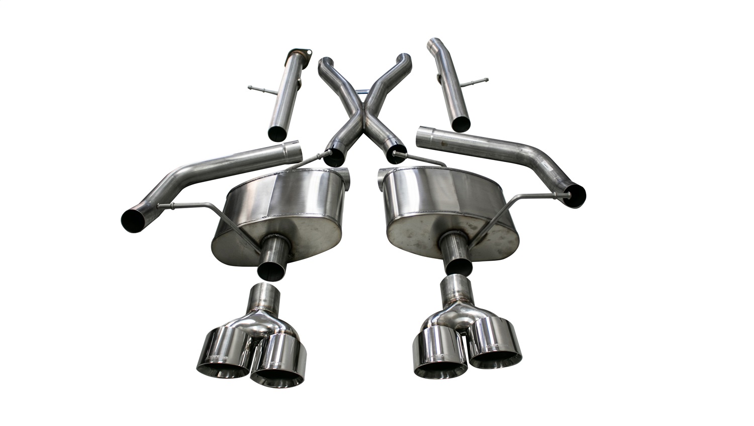 Corsa Performance 21052 - Grand Cherokee 2.75 Inch Cat-Back Dual Rear Exit 18-20 Grand Cherokee with Twin 4.5 Inch Polished Pro-Series Tips Xtreme Sound Level  Performance