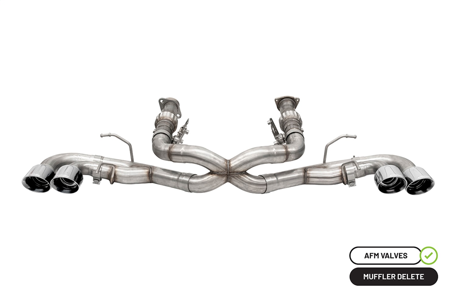 Corsa Performance 21102 - 20-25 Corvette C8 3in Xtreme Cat-Back Exhaust 4.5in Pol Quad Tips - Integrates stock AFM Valve Corsa Performance 21102 - 20-25 Corvette C8 3in Xtreme Cat-Back Exhaust 4.5in Pol Quad Tips - Integrates stock AFM Valve