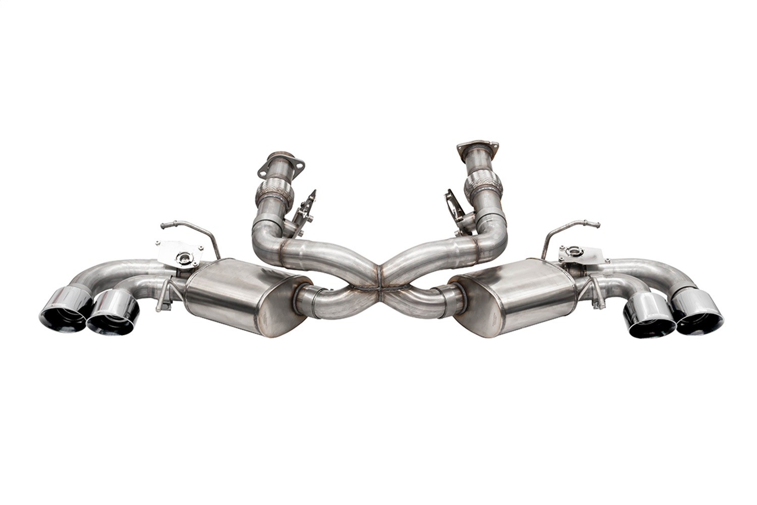 Corsa Performance 21103 - 20-25 Corvette C8 3in Valved Cat-Back 4.5in Pol Quad Tips Fits Factory Perf Exhaust DeletesAFM Corsa Performance 21103 - 20-25 Corvette C8 3in Valved Cat-Back 4.5in Pol Quad Tips Fits Factory Perf Exhaust DeletesAFM