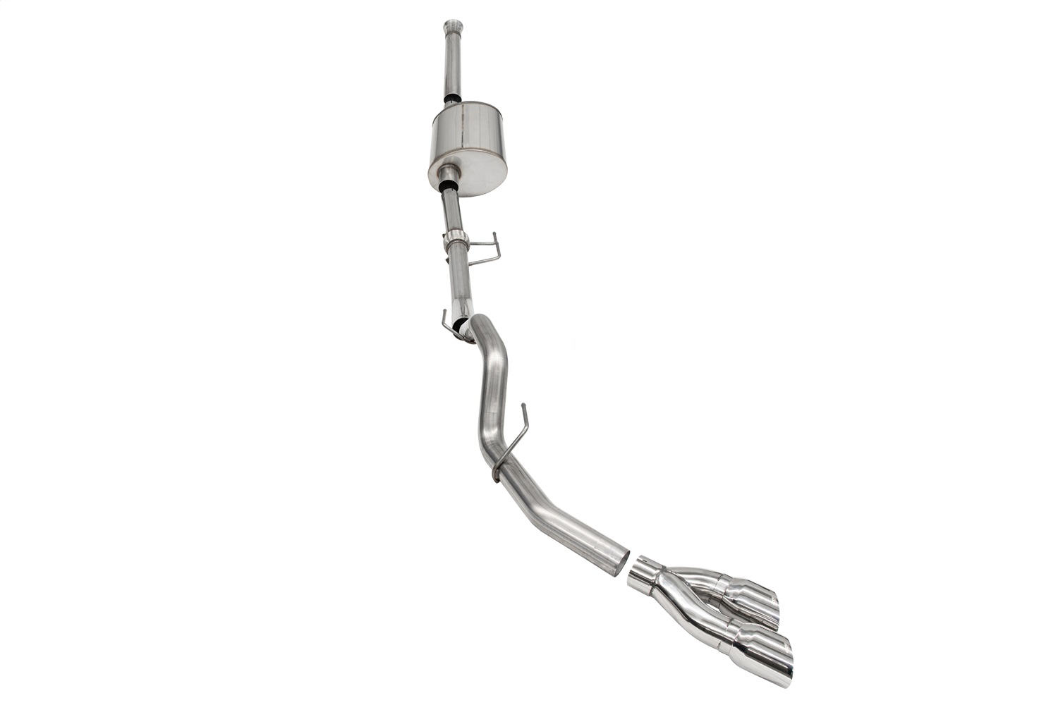 Corsa Performance 21169 - 2021-2025 Ford F-150 SuperCrew/6.5in Bed 3.5L V6 Sport Cat-Back Single Side Exit-Polished