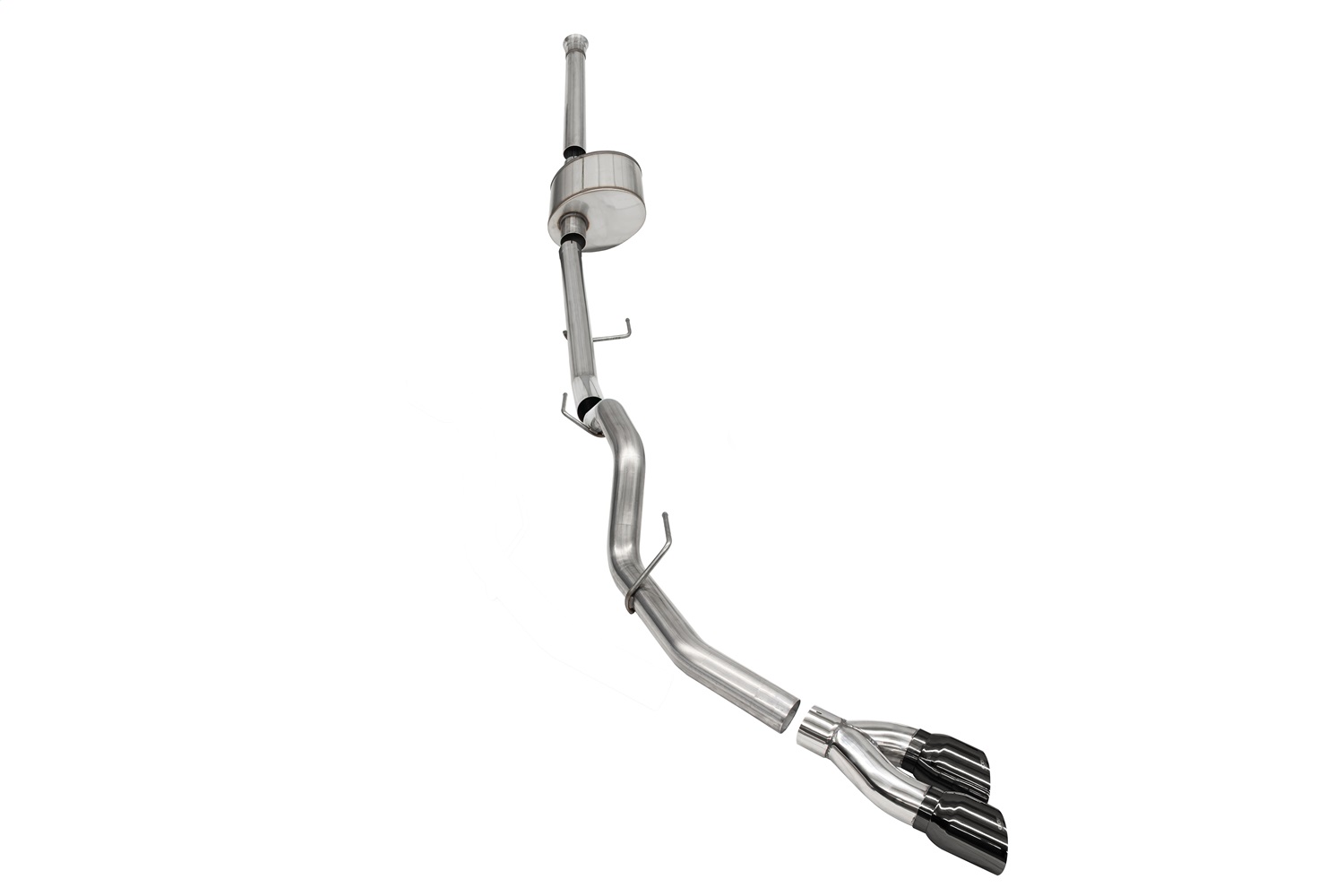 Corsa Performance 21151BLK - 2021-2025 Ford F-150 SuperCrew/6.5in Bed 5.0L V8 Xtreme Cat-Back Dual Side Exit-BlackPVD