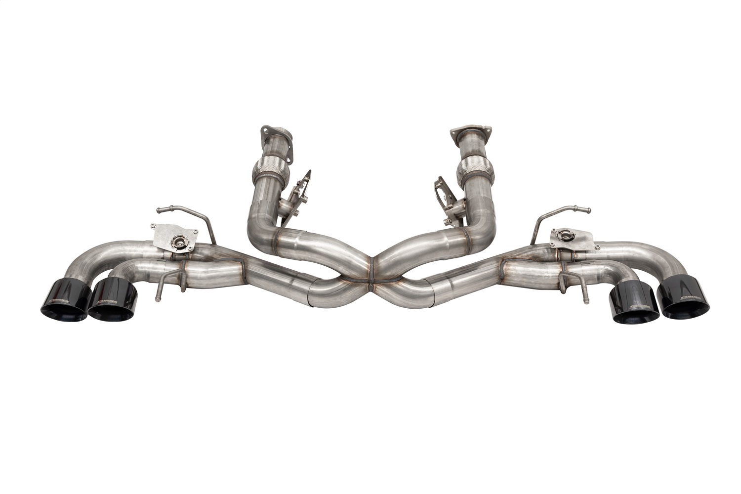 Corsa Performance 21105BLK - 2020-2025 Corvette C8 3in Valved Cat-Back 4.5in Blk Quad Tips - Fits Factory NPP Exhaust Corsa Performance 21105BLK - 2020-2025 Corvette C8 3in Valved Cat-Back 4.5in Blk Quad Tips - Fits Factory NPP Exhaust