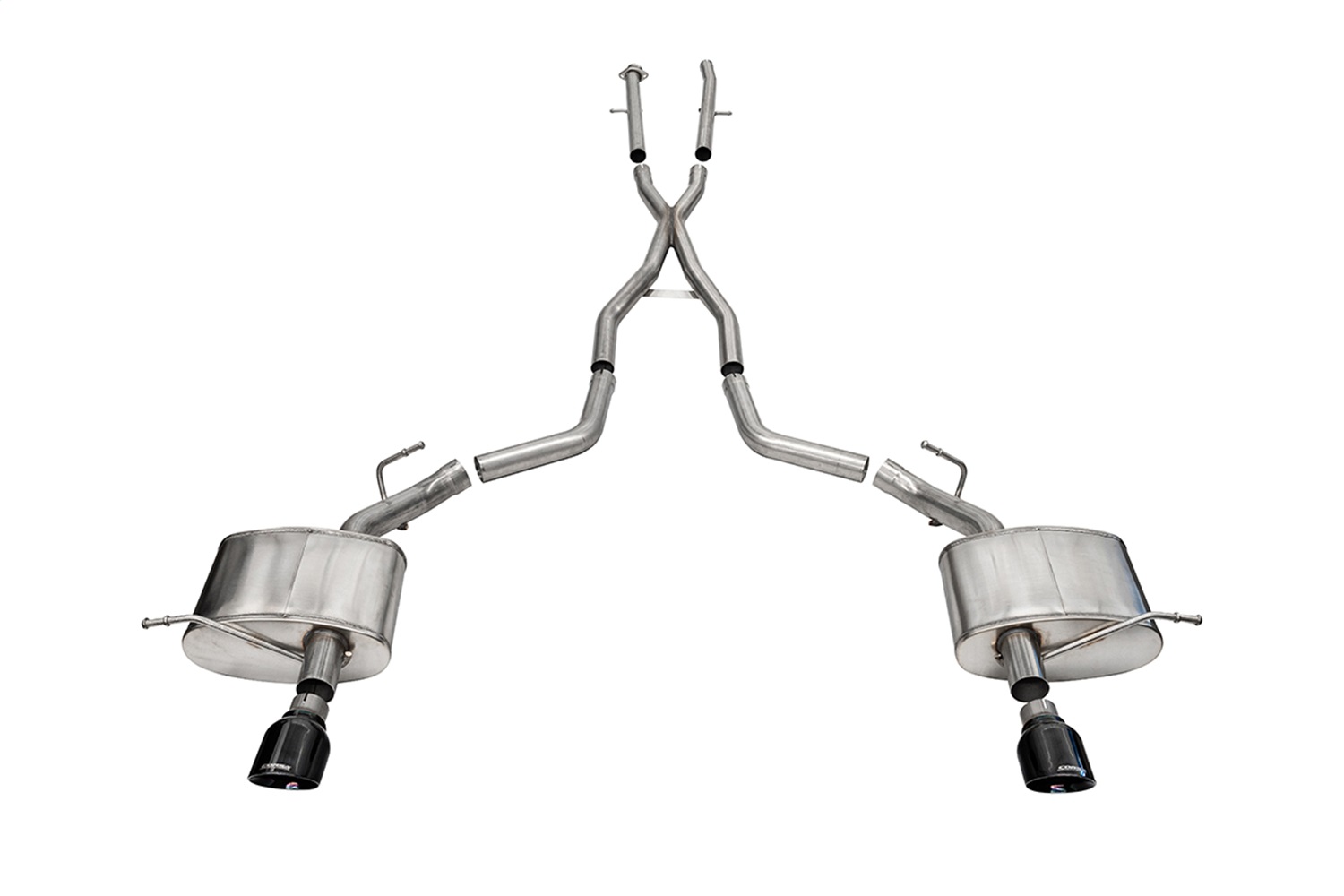 Corsa Performance 21186BLK - 2011-2025 Dodge Durango Xtreme 2.5in Cat-Back Dual Rear Exit w/ Single 4.5in Black PVD Tips Corsa Performance 21186BLK - 2011-2025 Dodge Durango Xtreme 2.5in Cat-Back Dual Rear Exit w/ Single 4.5in Black PVD Tips