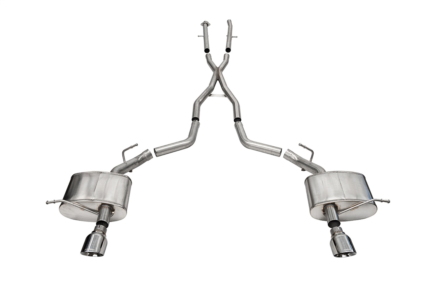 Corsa Performance 21186 - 2011-2025 Dodge Durango Xtreme 2.5in Cat-Back Dual Rear Exit w/ Single 4.5in Polished Tips Corsa Performance 21186 - 2011-2025 Dodge Durango Xtreme 2.5in Cat-Back Dual Rear Exit w/ Single 4.5in Polished Tips