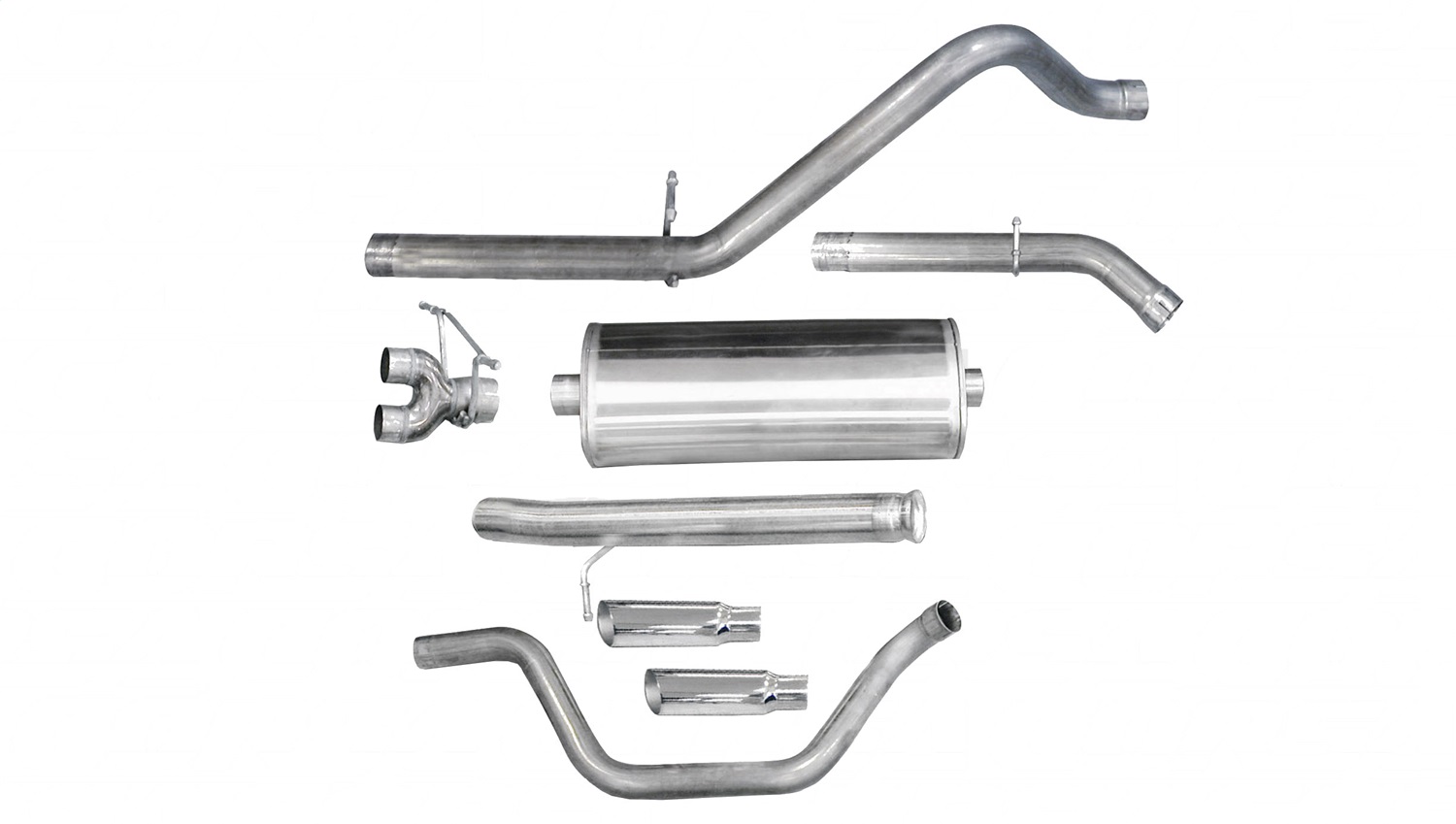 Corsa Performance 24921 - 3.0 Inch Cat-Back Sport Dual Rear Exit Exhaust 4.0 Inch Slash Cut Polished Tips 09-13 Silverado/Sierra 1500 Regular Cab/Standard Bed 4.8L/5.3L V8 119 Inch WB Stainless Steel dB by  Performance