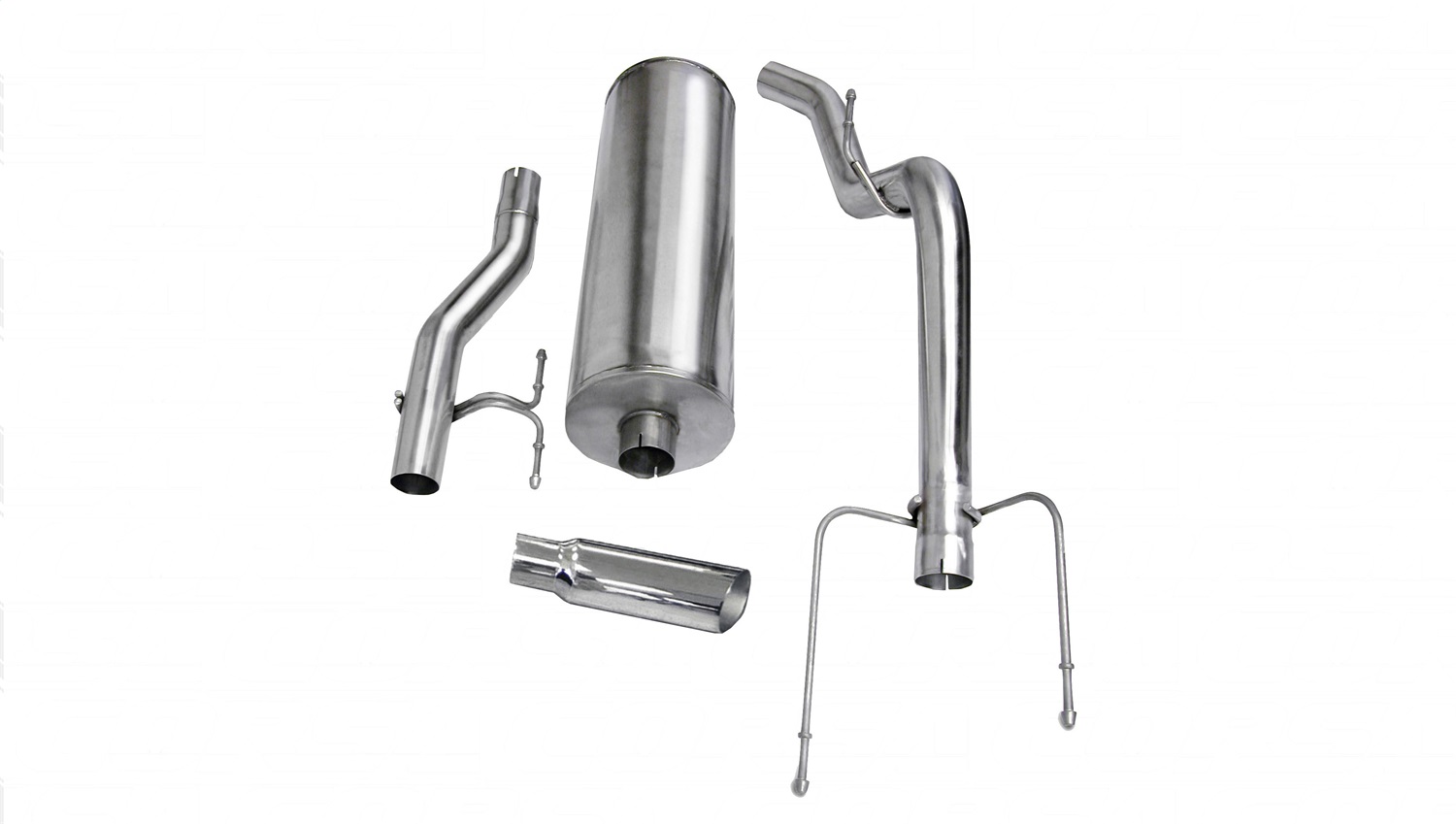 Corsa Performance 24403 - 3.0 Inch Cat-Back Sport Single Side Exit Exhaust 4.0 Inch Slash Cut Polished Tip 04-05 Dodge Ram 1500 Quad Cab/Short Bed 4.7L/5.7L V8 Stainless Steel dB by  Performance