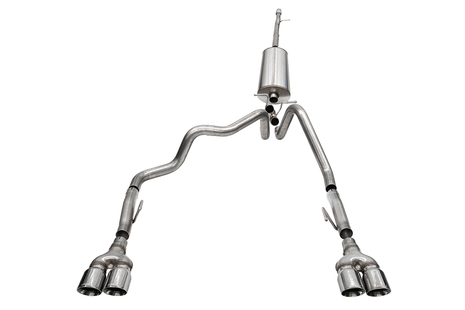 Corsa Performance 21238 - 2022-2024 Chevrolet Silverado 1500 Cat-Back Dual Rear Exit with Twin 4in Polished Tips Corsa Performance 21238 - 2022-2024 Chevrolet Silverado 1500 Cat-Back Dual Rear Exit with Twin 4in Polished Tips