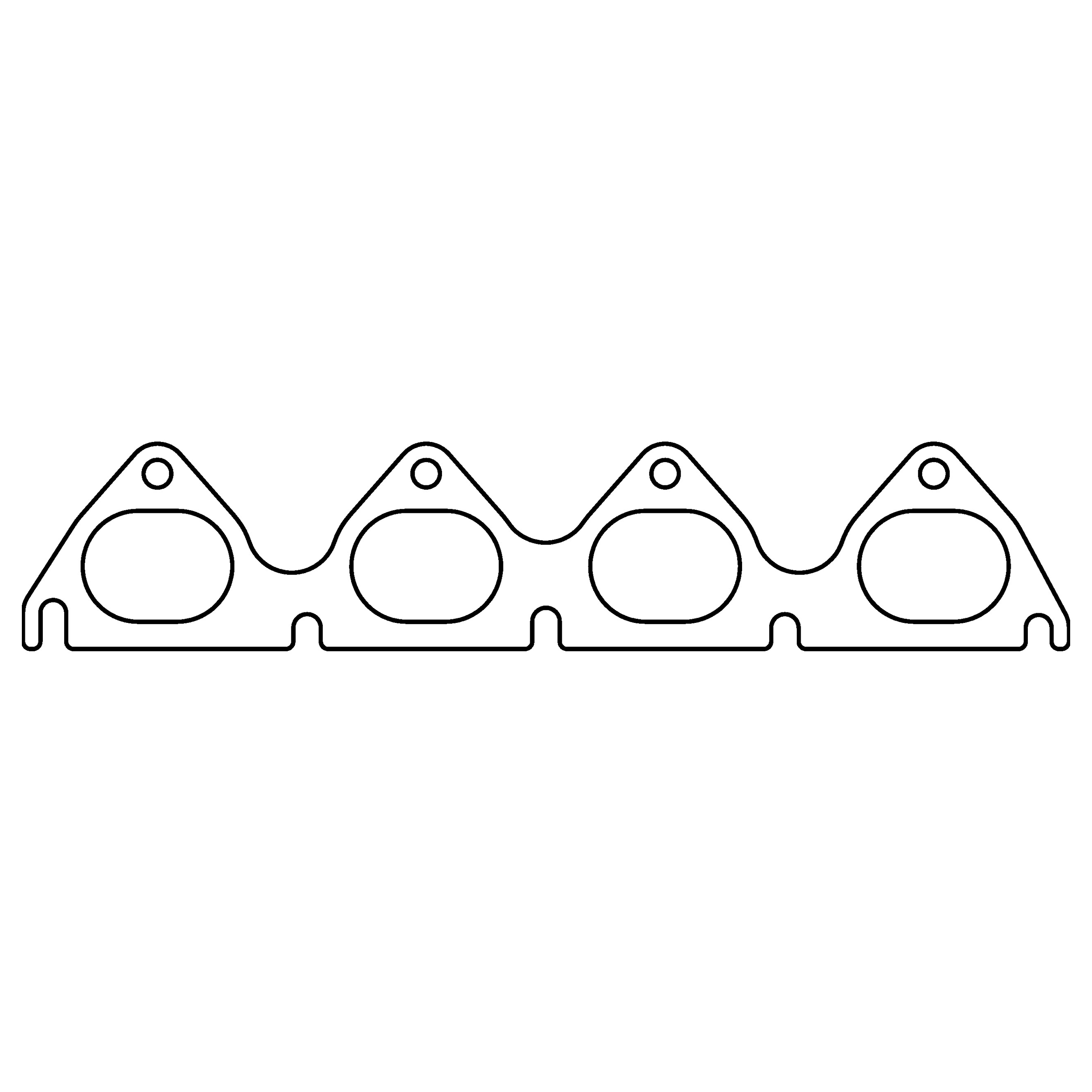 Cometic C4712-042 - Gasket Automotive Honda B16A2/B16A3/B17A1/B18A1/B18B1/B18C1/B18C5/D16Z6 .042 in AM Exhaust Manifold Gasket; 1.970 in x 1.460 in Ports