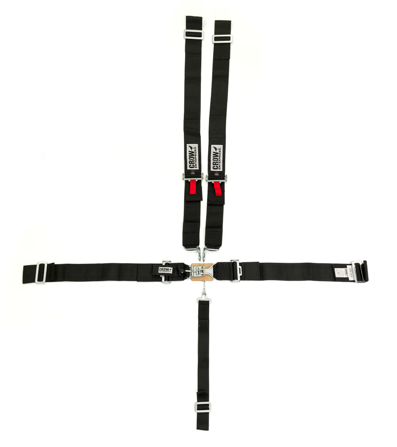 Crow Safety Gear 11014 - 5-Pt Harness Small Latch Blk Wrap Around Pull Dow