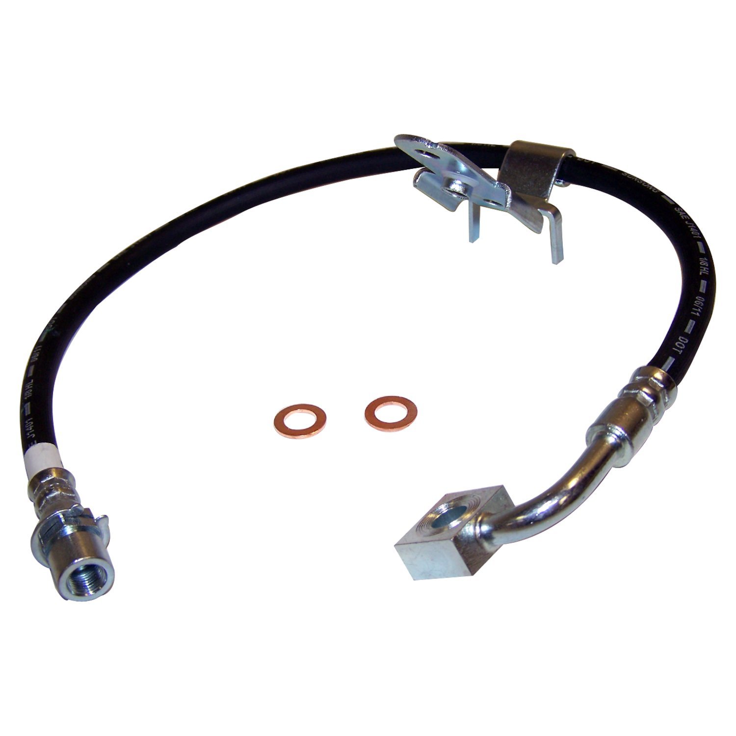 Crown Automotive Jeep Replacement 5140861AA - Right Front Brake Hose for Select 05-10 Dodge/Chrysler Models w/ Standard Brakes Crown Automotive Jeep Replacement 5140861AA - Right Front Brake Hose for Select 05-10 Dodge/Chrysler Models w/ Standard Brakes
