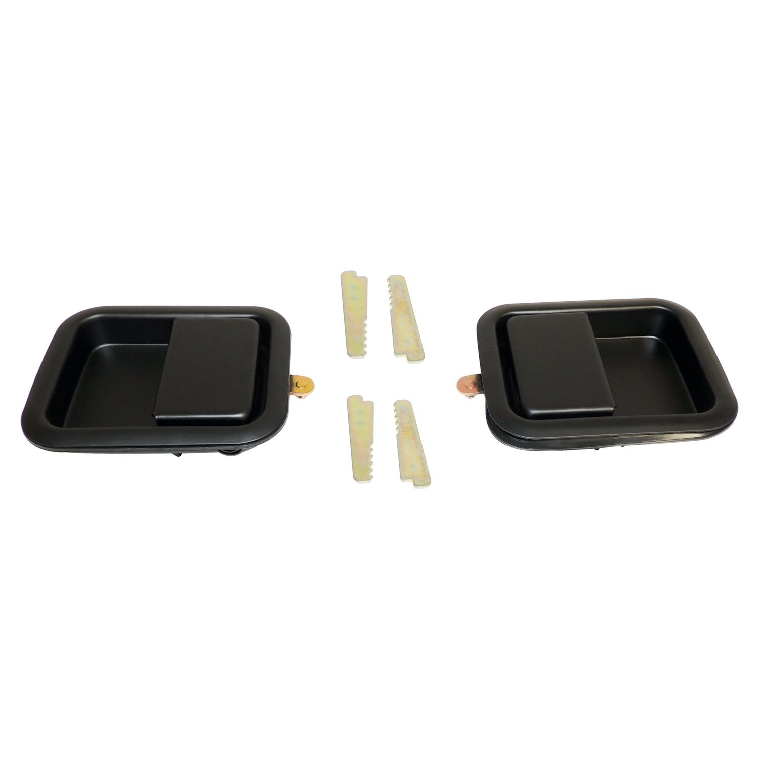 Crown Automotive Jeep Replacement 55076222K - Black Exterior Door Handle Kit for 1981-06 Jeep CJs, YJ, TJ w/ Full Steel Doors Crown Automotive Jeep Replacement 55076222K - Black Exterior Door Handle Kit for 1981-06 Jeep CJs, YJ, TJ w/ Full Steel Doors