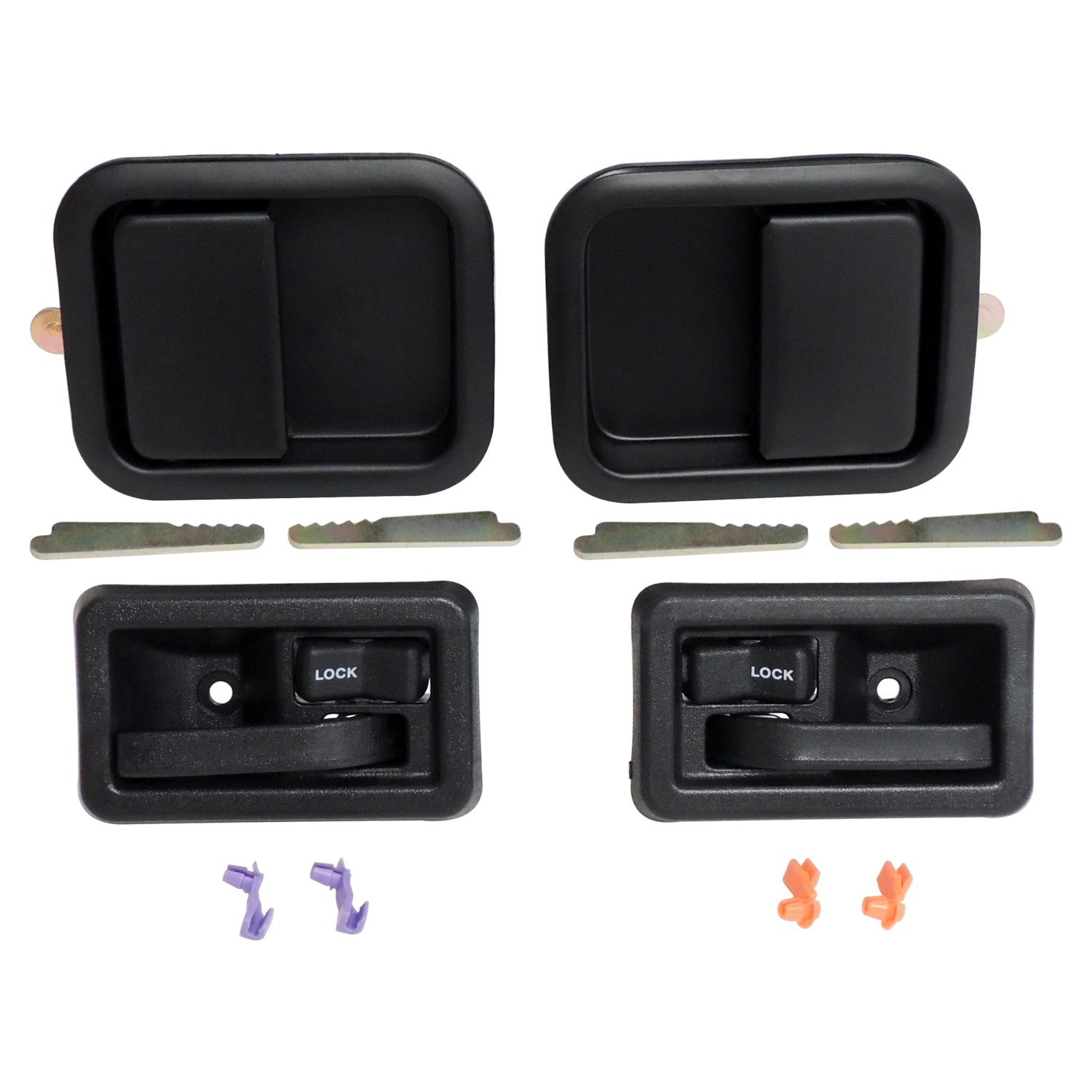 Crown Automotive Jeep Replacement 55076222MK - Full Interior and Exterior Door Handle Kit for 82-06 Jeep CJ-7, CJ-8, YJ, TJ Crown Automotive Jeep Replacement 55076222MK - Full Interior and Exterior Door Handle Kit for 82-06 Jeep CJ-7, CJ-8, YJ, TJ