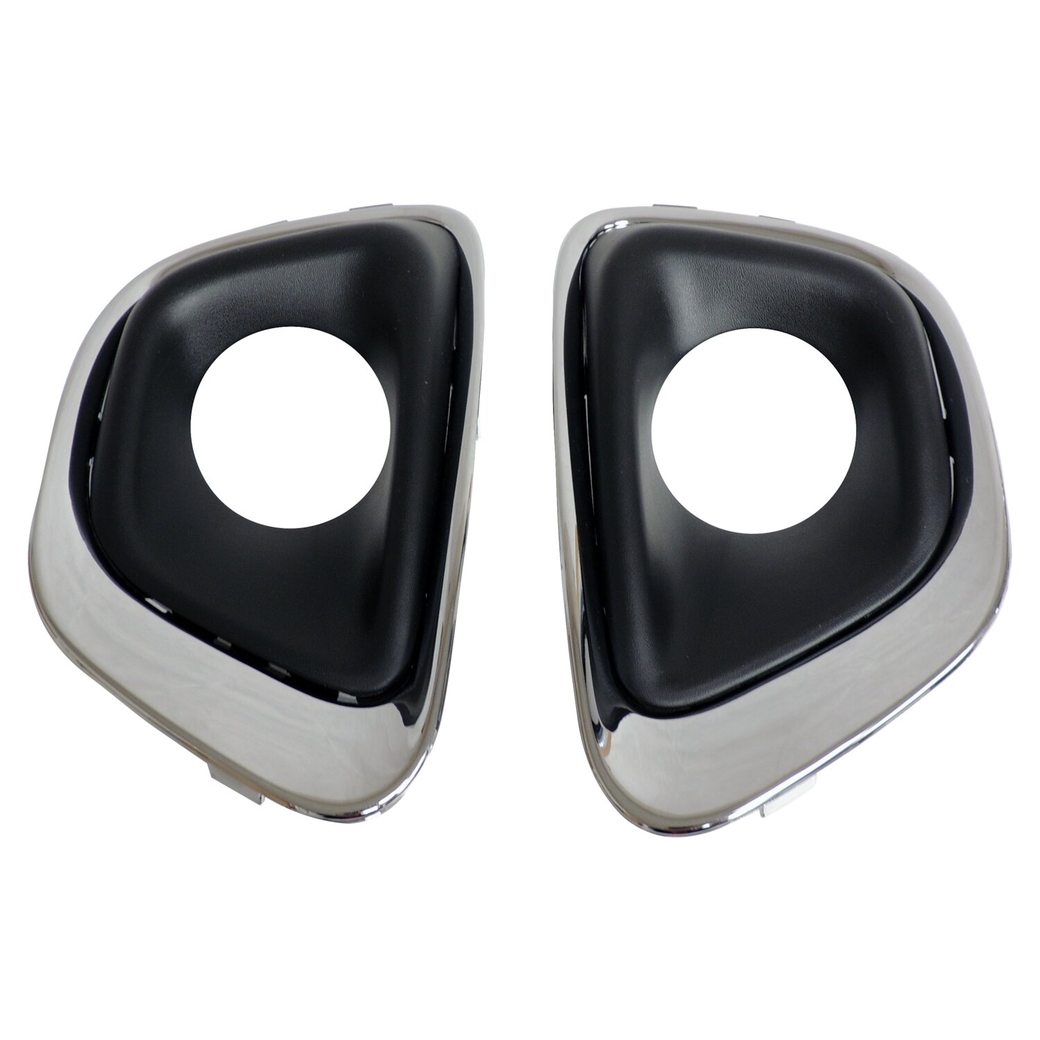 Crown Automotive Jeep Replacement 68213204K - Front Chrome Fog Lamp Bezel Set for 2014-2017 Jeep MK Compass