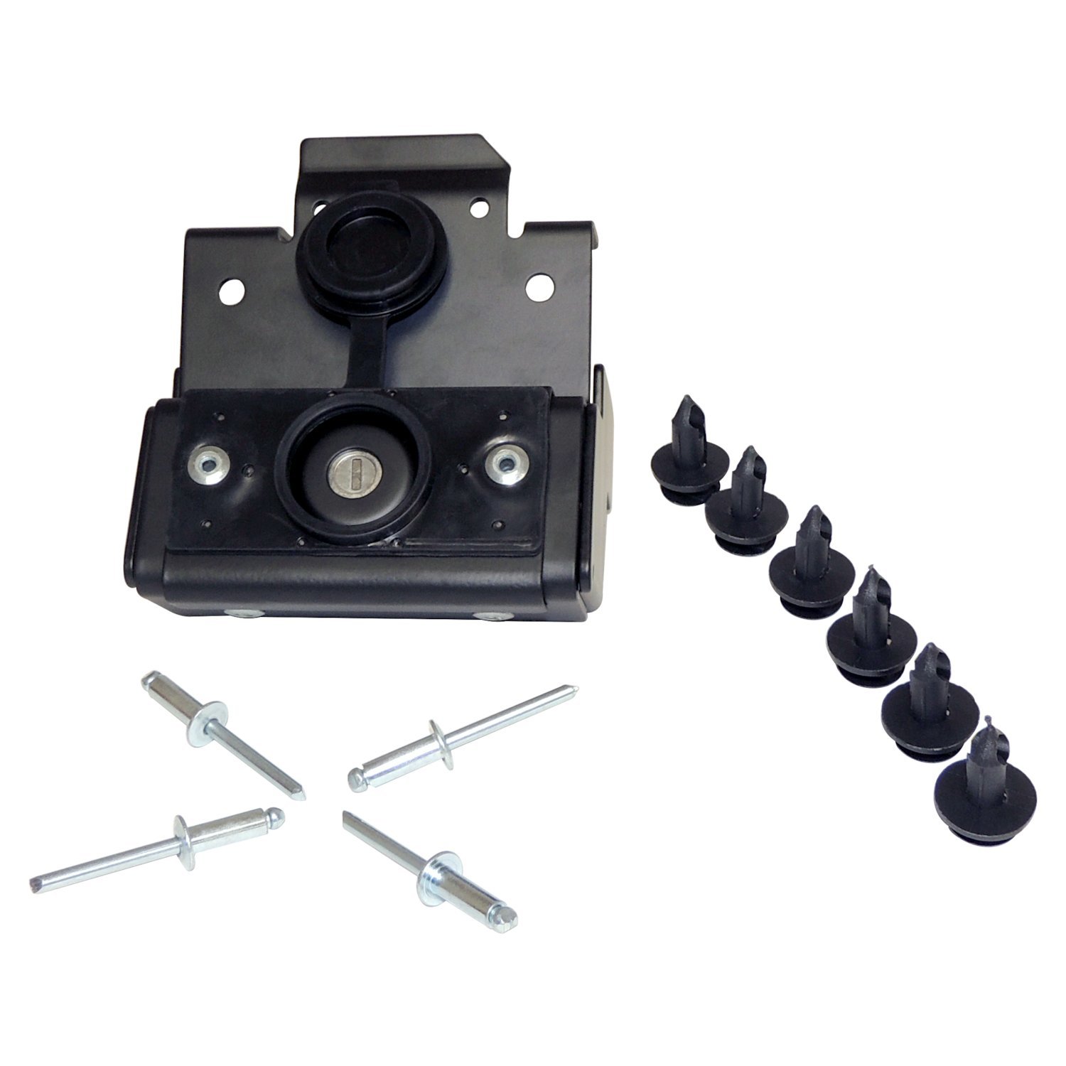 Crown Automotive Jeep Replacement 82213051AB - Hood Lock for 2007-2018 Jeep JK Wrangler, Uses Factory Ignition Key to Unlock