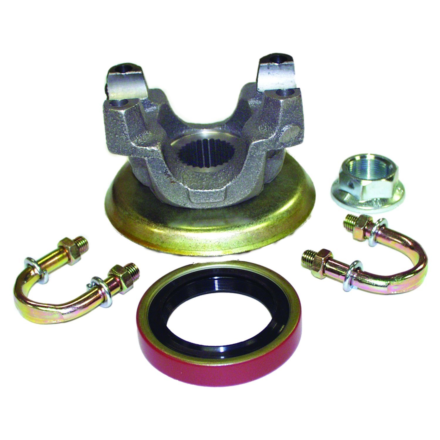 Crown Automotive Jeep Replacement D35YOKEUBK - U-Bolt Yoke Kit for Multiple 84-06 Jeep TJ, YJ, XJ, MJ, ZJ Models w/ D35 Rear