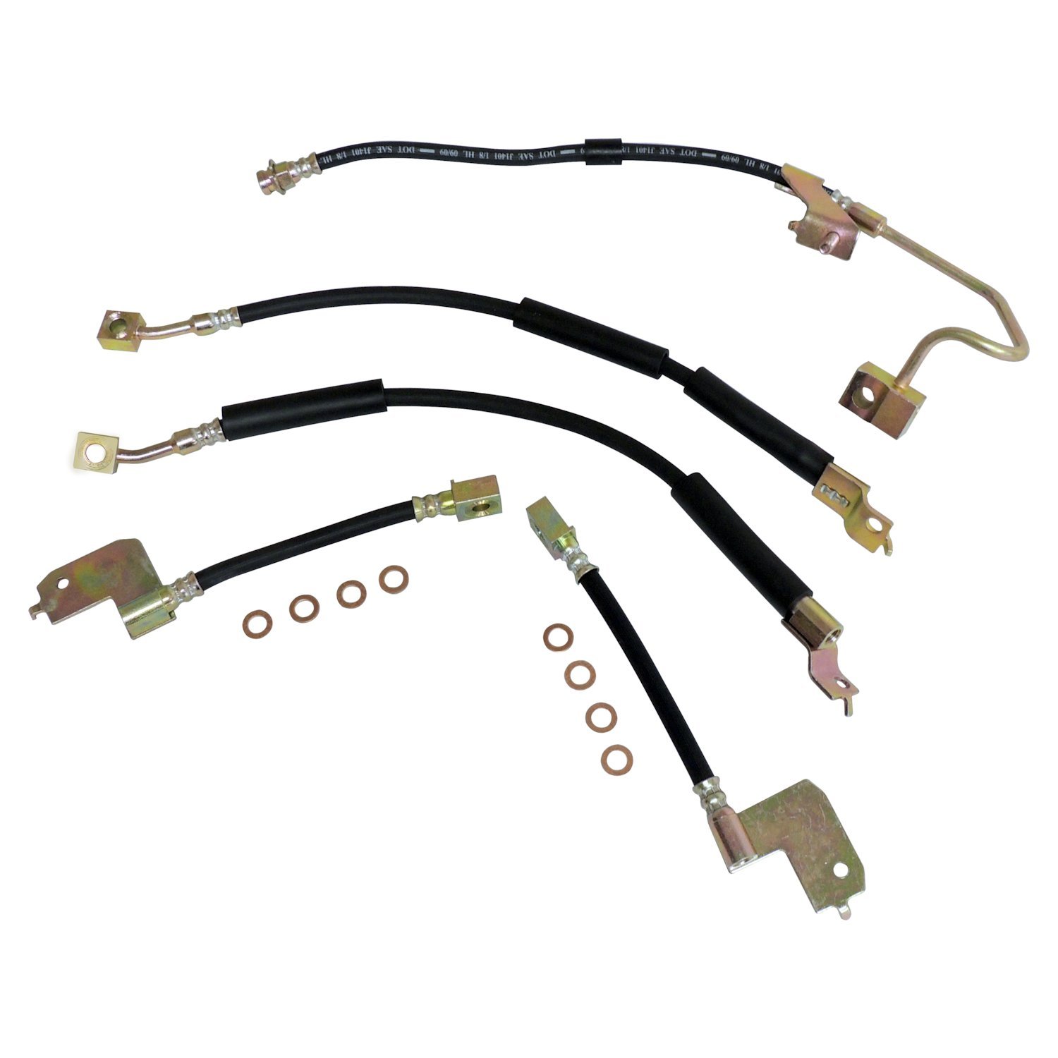 Crown Automotive Jeep Replacement BHK7 - Brake Hose Kit for 94-98 Jeep ZJ Grand Cherokee w/ Rear Disc Brakes (5) Hoses Crown Automotive Jeep Replacement BHK7 - Brake Hose Kit for 94-98 Jeep ZJ Grand Cherokee w/ Rear Disc Brakes (5) Hoses