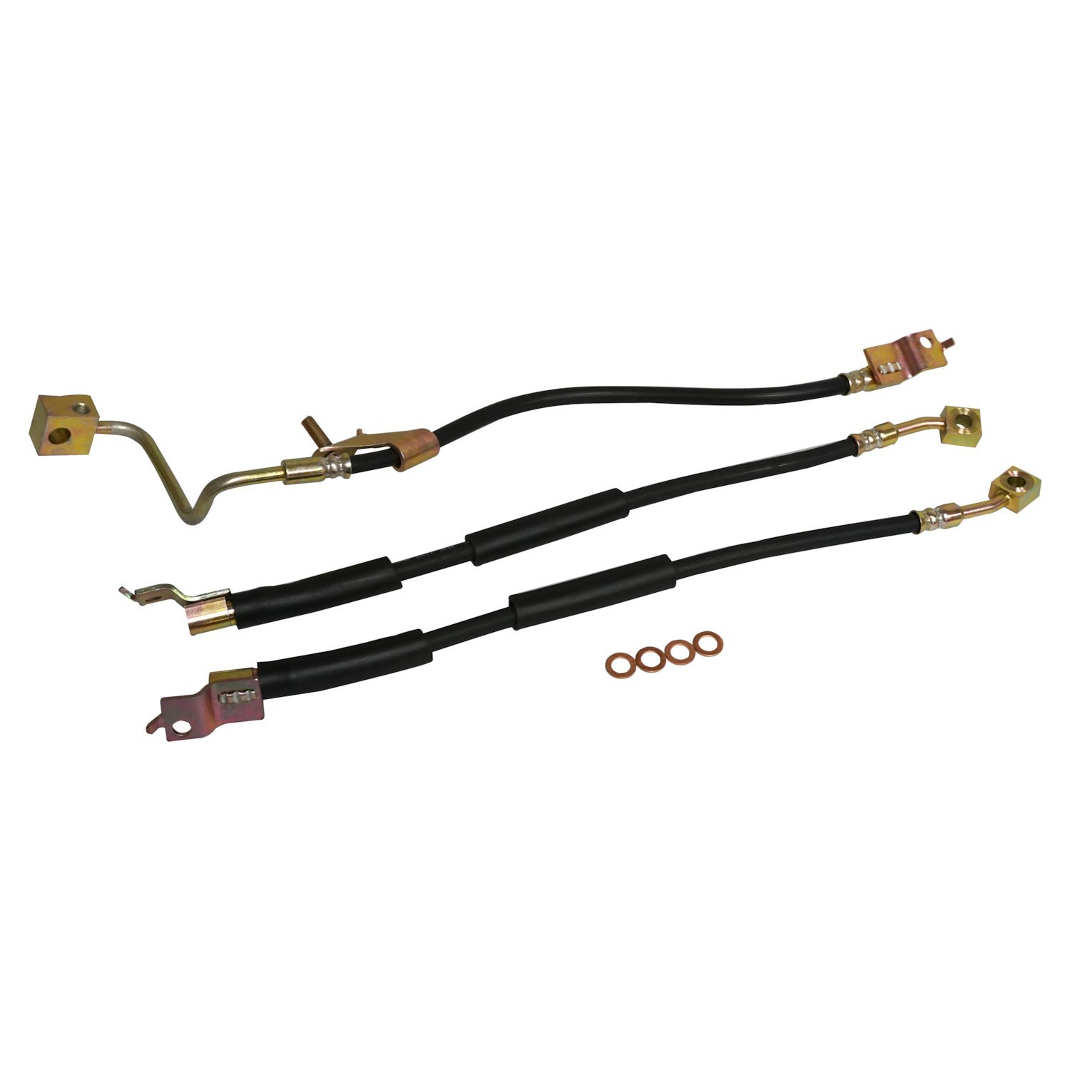Crown Automotive Jeep Replacement BHK3 - Brake Hose Kit for 1997-2006 Jeep TJ Wrangler, Incl. Left & Right Front & Rear