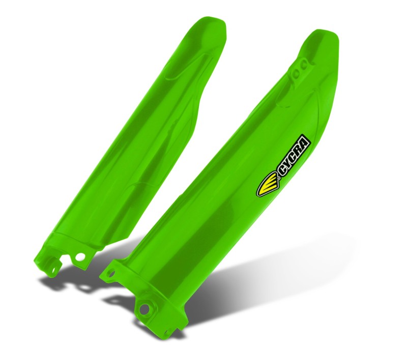 Cycra 1CYC-6909-72 - 21+ Kawasaki KX450X Fork Guards - OEM Green Cycra 1CYC-6909-72 - 21+ Kawasaki KX450X Fork Guards - OEM Green