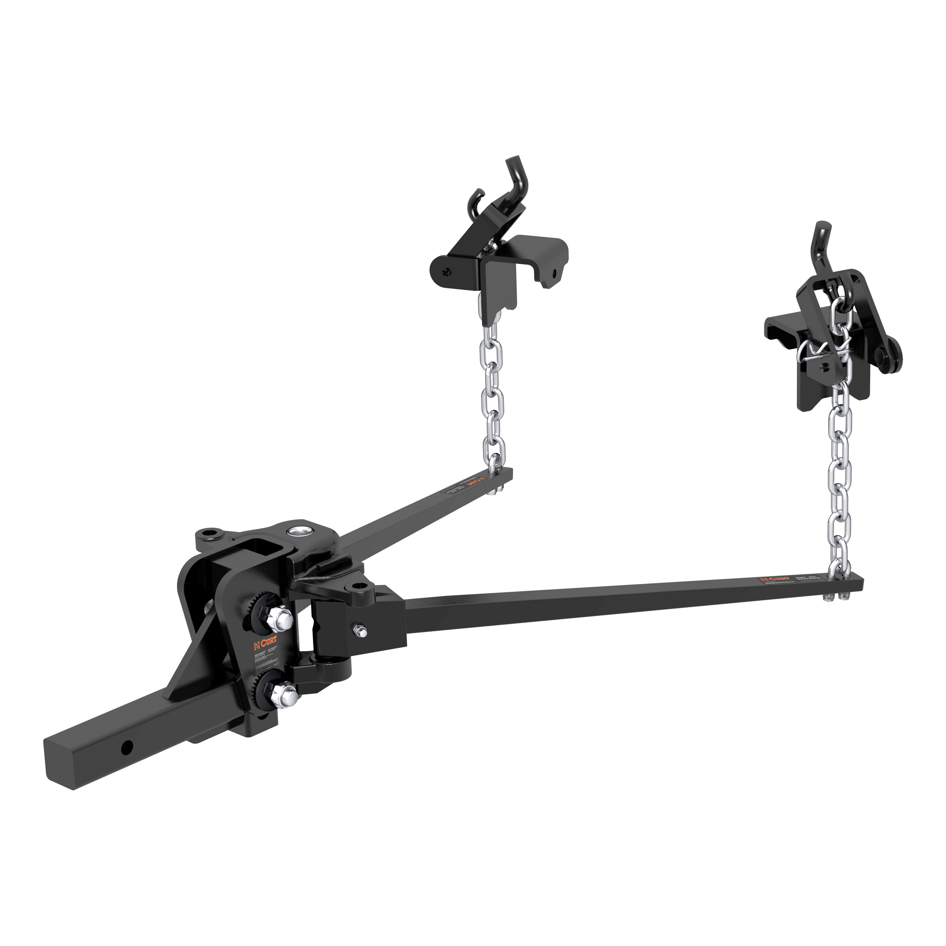 CURT 17333 - Short Trunnion Bar Weight Distribution Hitch (10K - 15K lbs., 28-3/8" Bars)