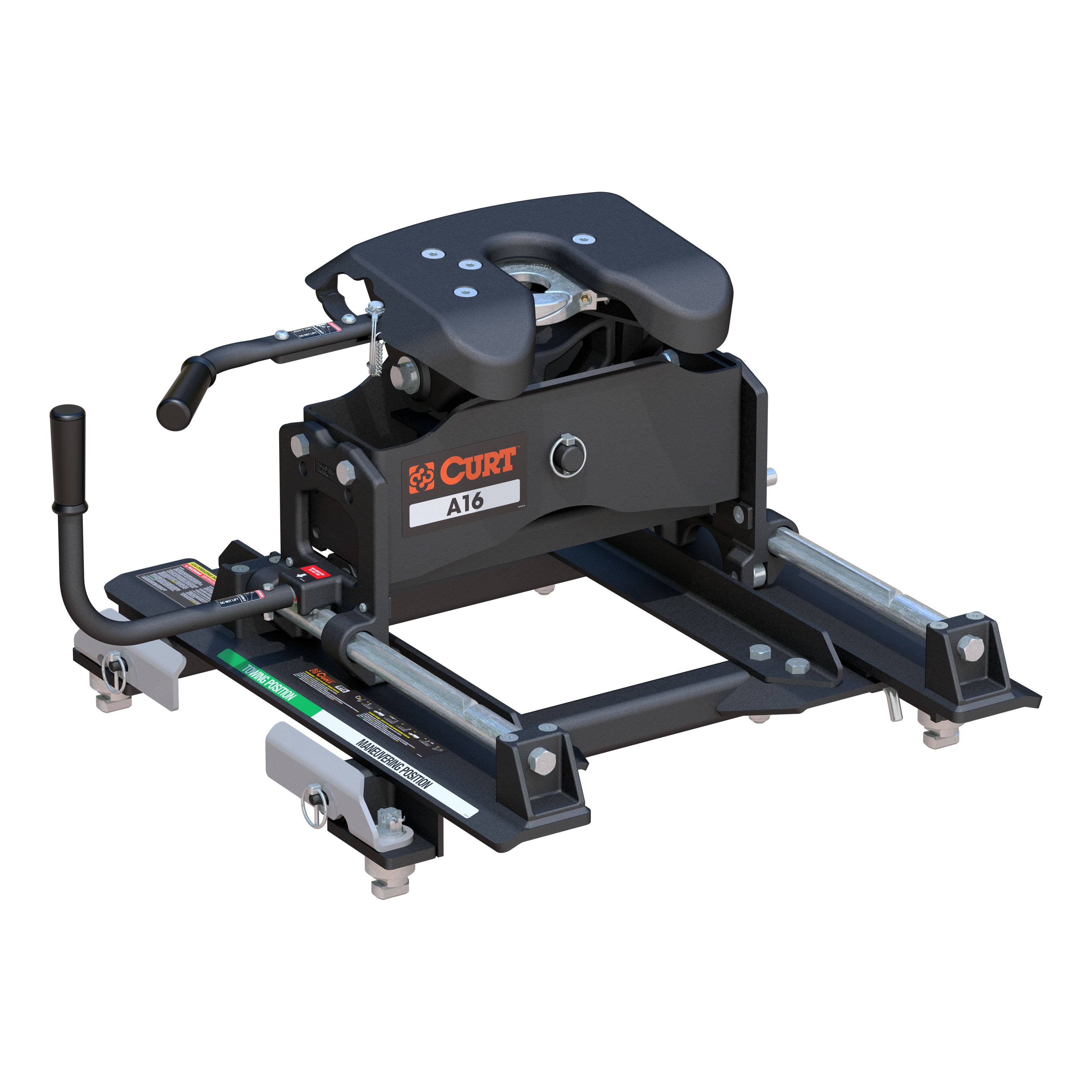 CURT 16668 - A16 Sliding 5th Wheel Hitch, 16K, Select Silverado, Sierra, 6.5' Bed Puck System CURT 16668 - A16 Sliding 5th Wheel Hitch, 16K, Select Silverado, Sierra, 6.5' Bed Puck System
