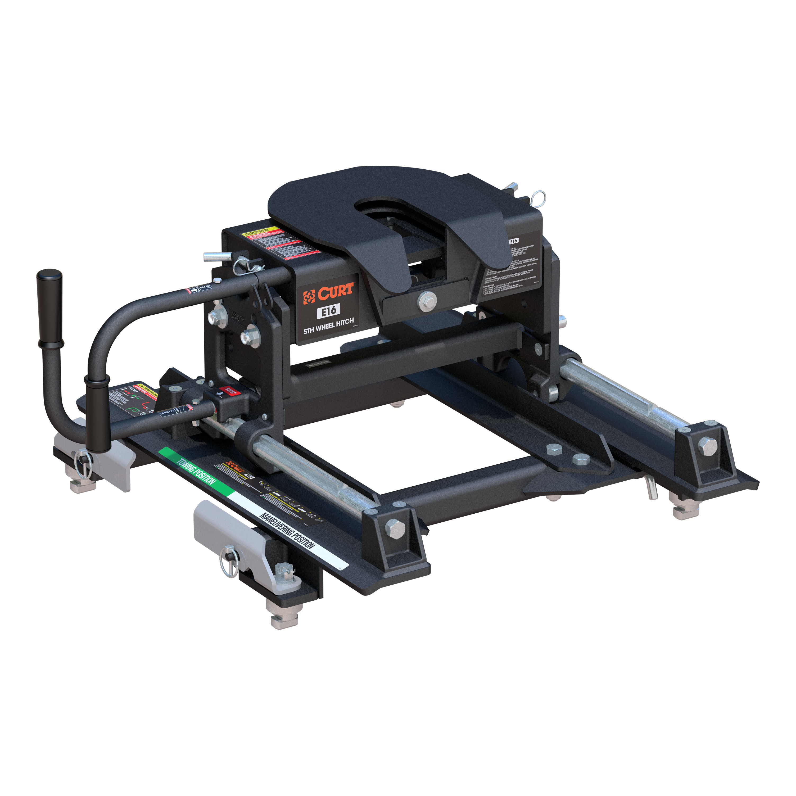 CURT 16667 - E16 Sliding 5th Wheel Hitch, 16K, Select Silverado, Sierra, 6.5' Bed Puck System CURT 16667 - E16 Sliding 5th Wheel Hitch, 16K, Select Silverado, Sierra, 6.5' Bed Puck System