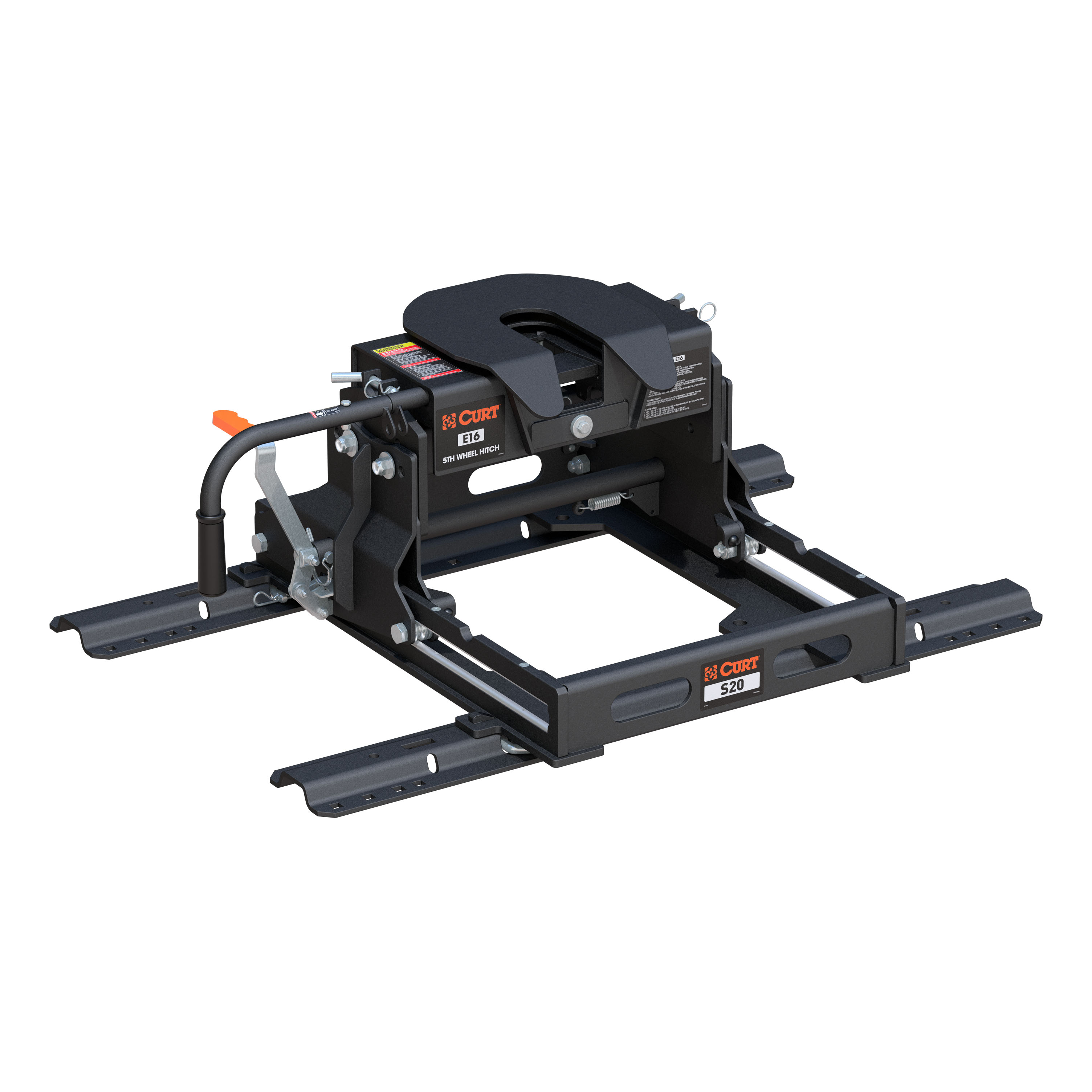CURT 16611 - E16 Sliding 5th Wheel Hitch with Rails, 16,000 lbs