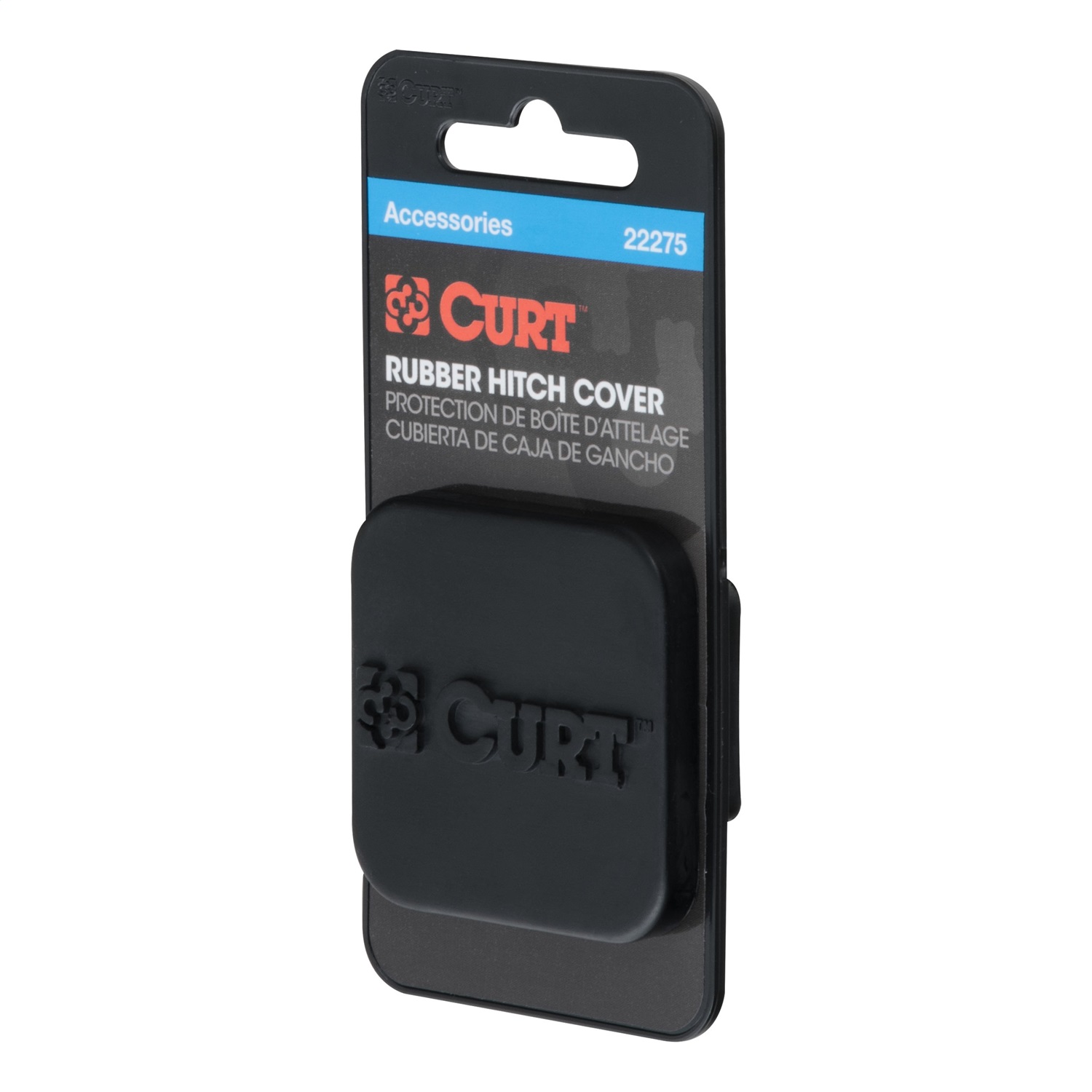 CURT 22275 - 1-1/4" Rubber Hitch Tube Cover (Packaged)