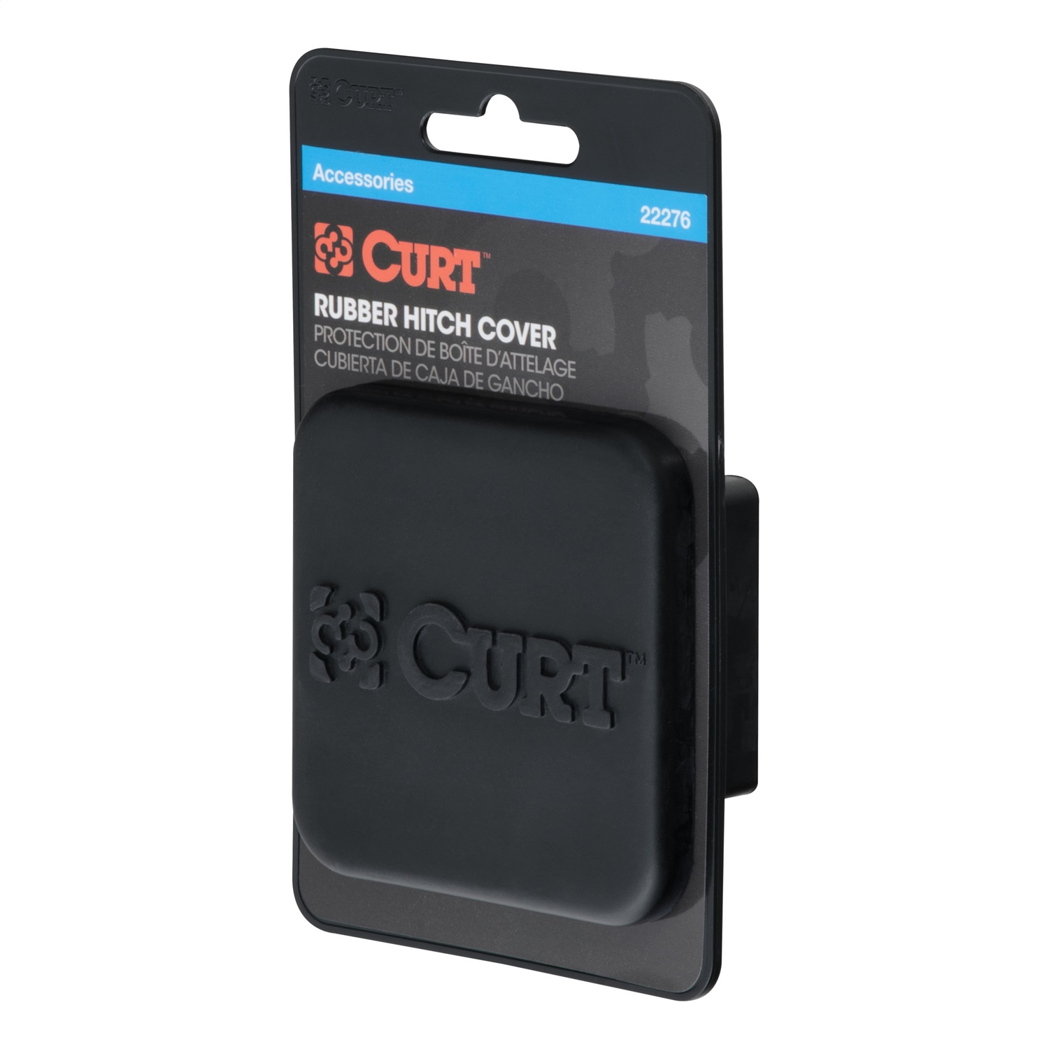 CURT 22276 - 2" Rubber Hitch Tube Cover (Packaged)