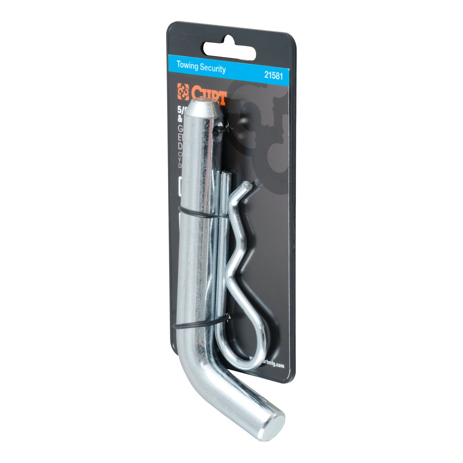CURT 21581 - 5/8" Hitch Pin (2" or 2-1/2" Receiver, Zinc, Packaged)