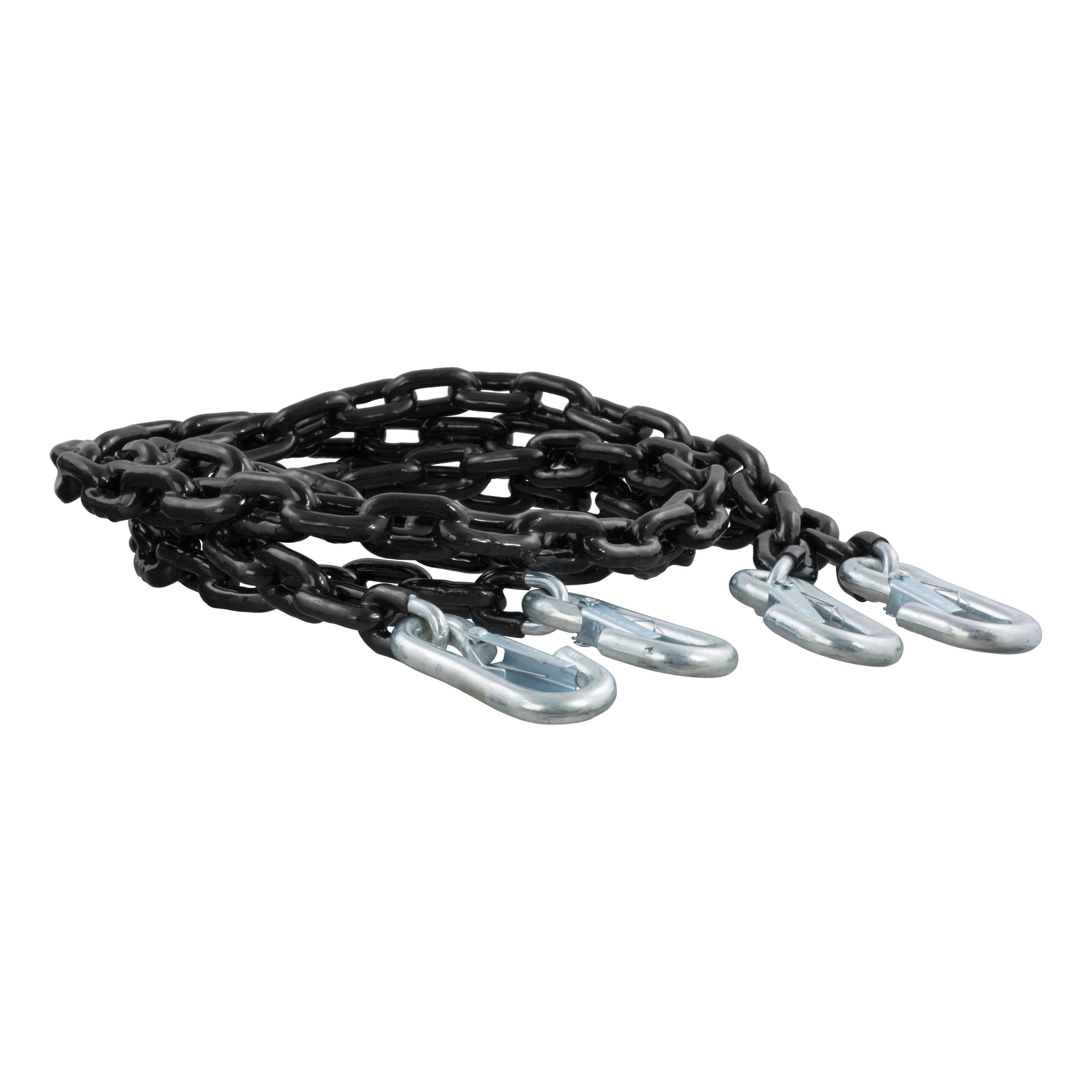 CURT 19749 - 65" Safety Chains with 2 Snap Hooks Each (5,000 lbs, Vinyl-Coated, 2-Pack) CURT 19749 - 65" Safety Chains with 2 Snap Hooks Each (5,000 lbs, Vinyl-Coated, 2-Pack)