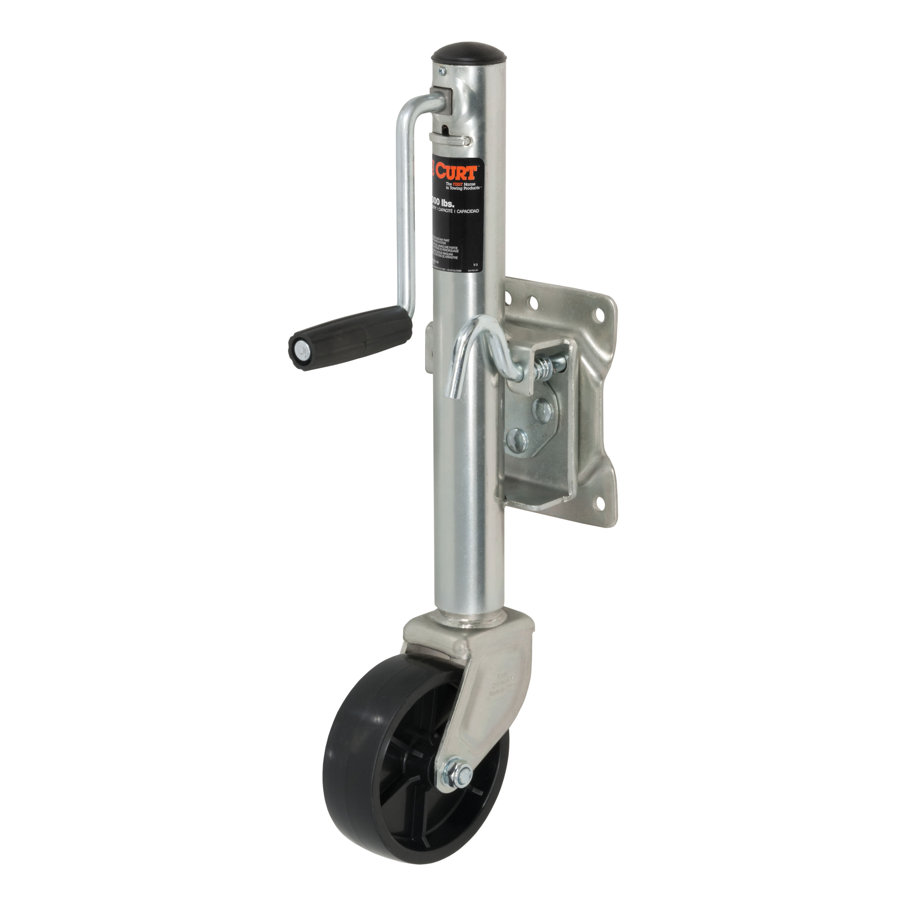 CURT 28112 - Marine Jack with 6" Wheel (1,200 lbs, 10" Travel)