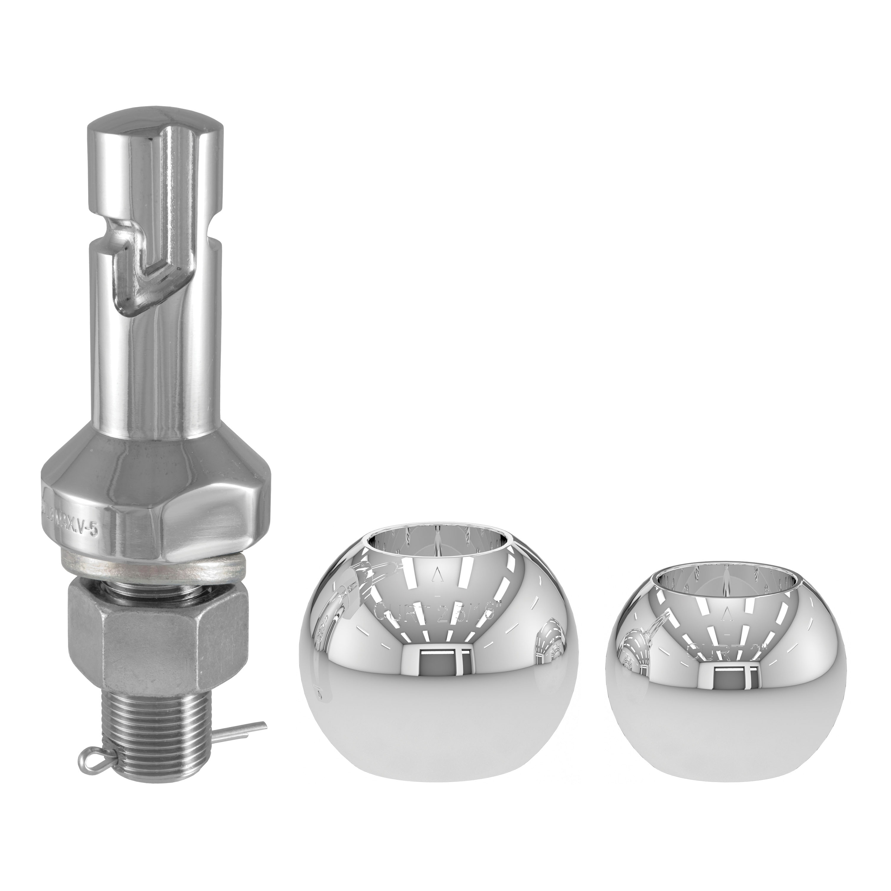 CURT 42280 - Switch Ball Trailer Ball Set (2" & 2-5/16" Balls, 1" x 2-1/4" Shank)