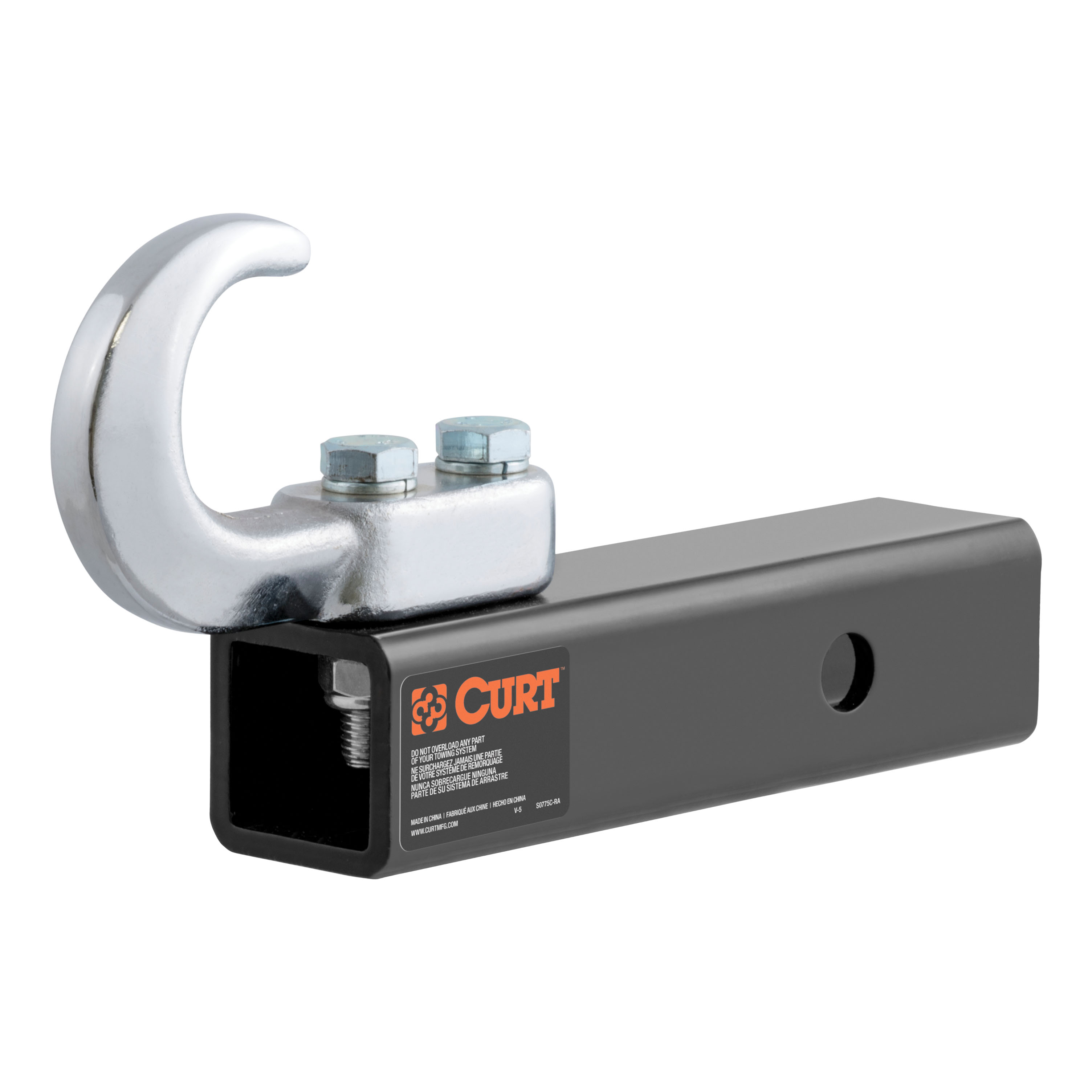 CURT 45825 - Tow Hook Mount (10,000 lbs, 2" Shank)