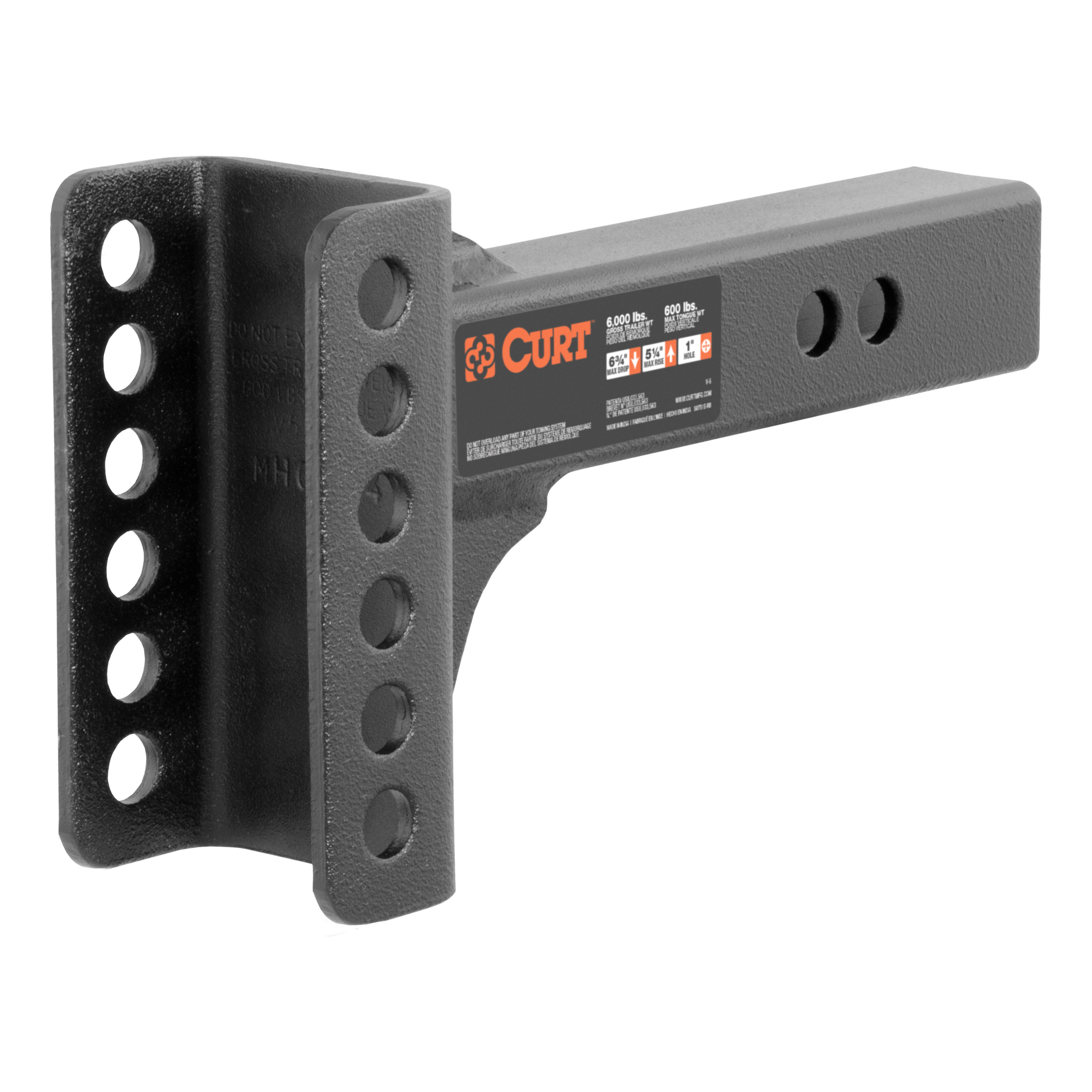 CURT 45911 - Replacement 2" Adjustable Channel Mount Shank (Fits #45901, 6,000 lbs.)