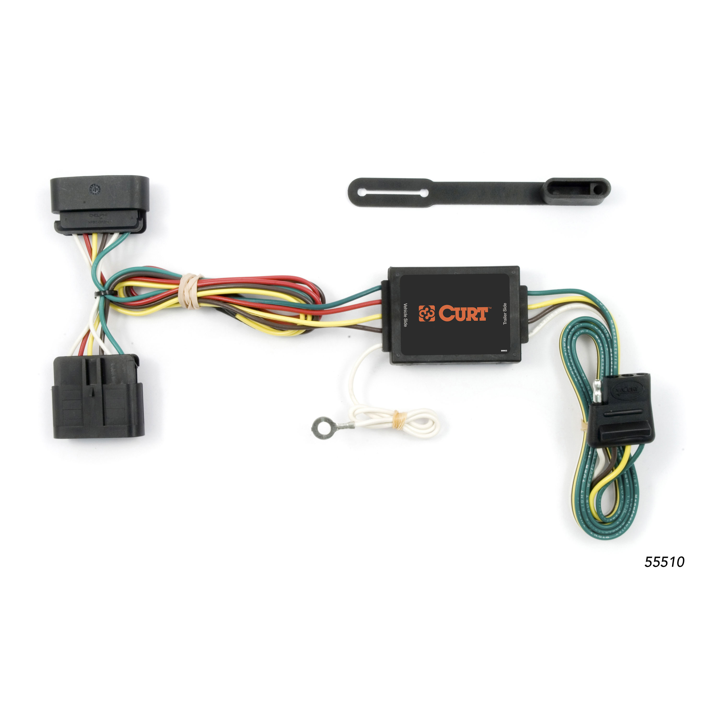 CURT 55510 - Custom Wiring, 4-Way Flat, Select GMC Canyon, Chevrolet Colorado, Isuzu I-Series CURT 55510 - Custom Wiring, 4-Way Flat, Select GMC Canyon, Chevrolet Colorado, Isuzu I-Series