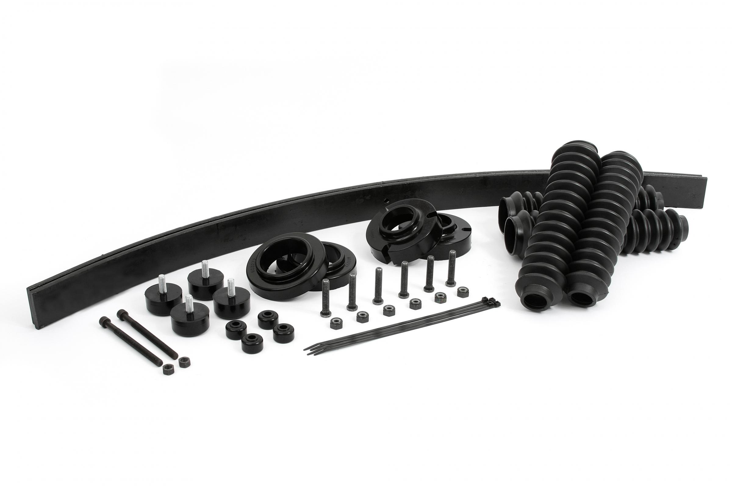 Daystar KT09104BK - 96-06 Tundra 2.5 Inch Lift W/Add-A-Leaf Sway Bar Bushings Bump Stops and Shock Boots Daystar KT09104BK - 96-06 Tundra 2.5 Inch Lift W/Add-A-Leaf Sway Bar Bushings Bump Stops and Shock Boots
