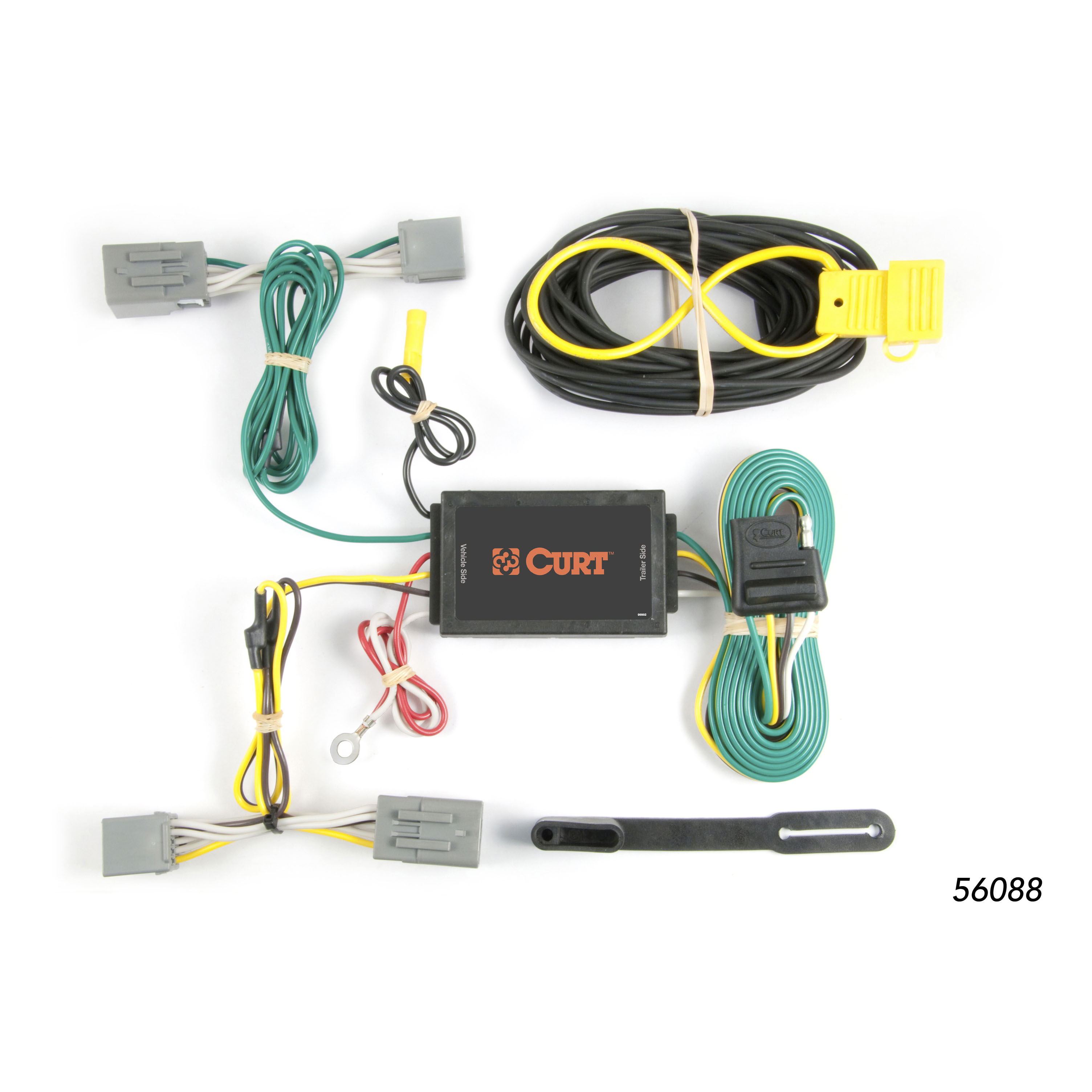 CURT 56088 - Custom Wiring Harness, 4-Way Flat Output, Select Ford Mustang
