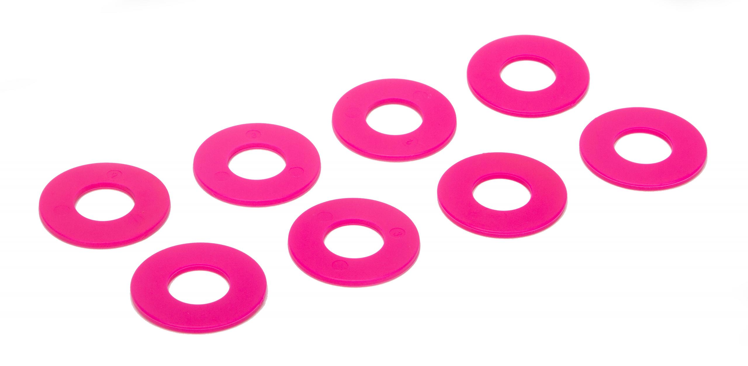 Daystar KU71074FP - D-RING / Shackle Washers Set Of 8 Fl. Pink