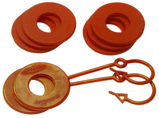 Daystar KU70061AG - D Ring Isolator Washer Locker Kit 2 Locking Washers and 6 Non-Locking Washers Orange Daystar KU70061AG - D Ring Isolator Washer Locker Kit 2 Locking Washers and 6 Non-Locking Washers Orange
