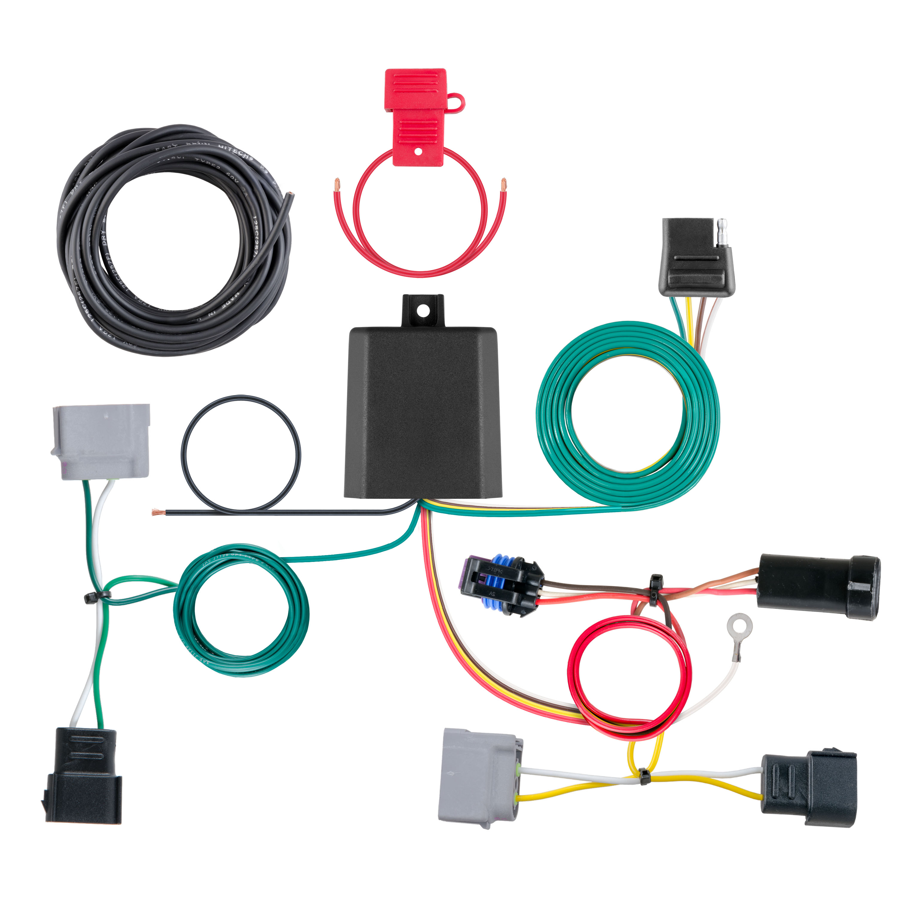 CURT 56330 - Custom Wiring, 4-Way Flat Output, Select Dodge Journey with LED Taillights