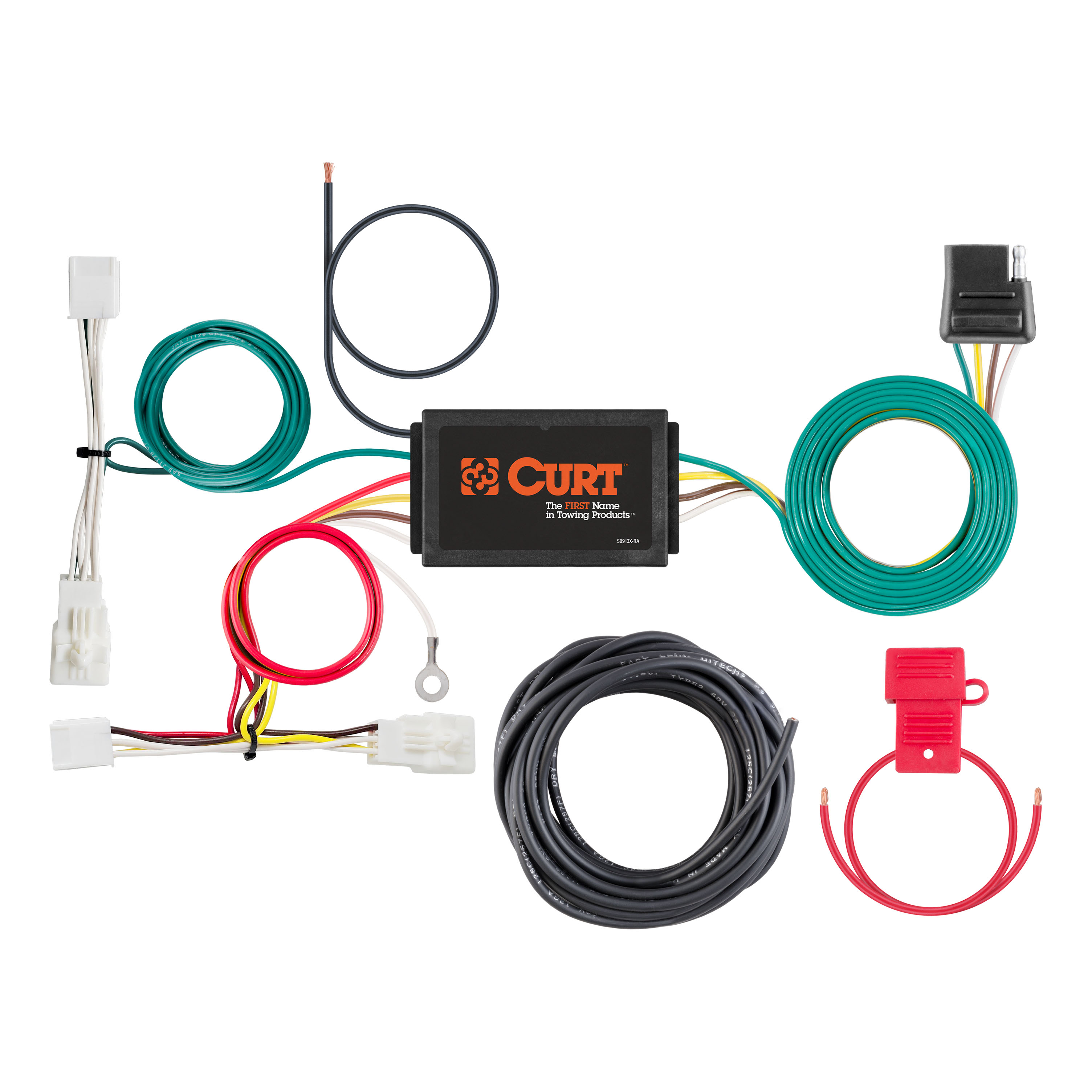 CURT 56430 - Custom Wiring Harness, 4-Way Flat Output, Select Lexus ES300h, ES350