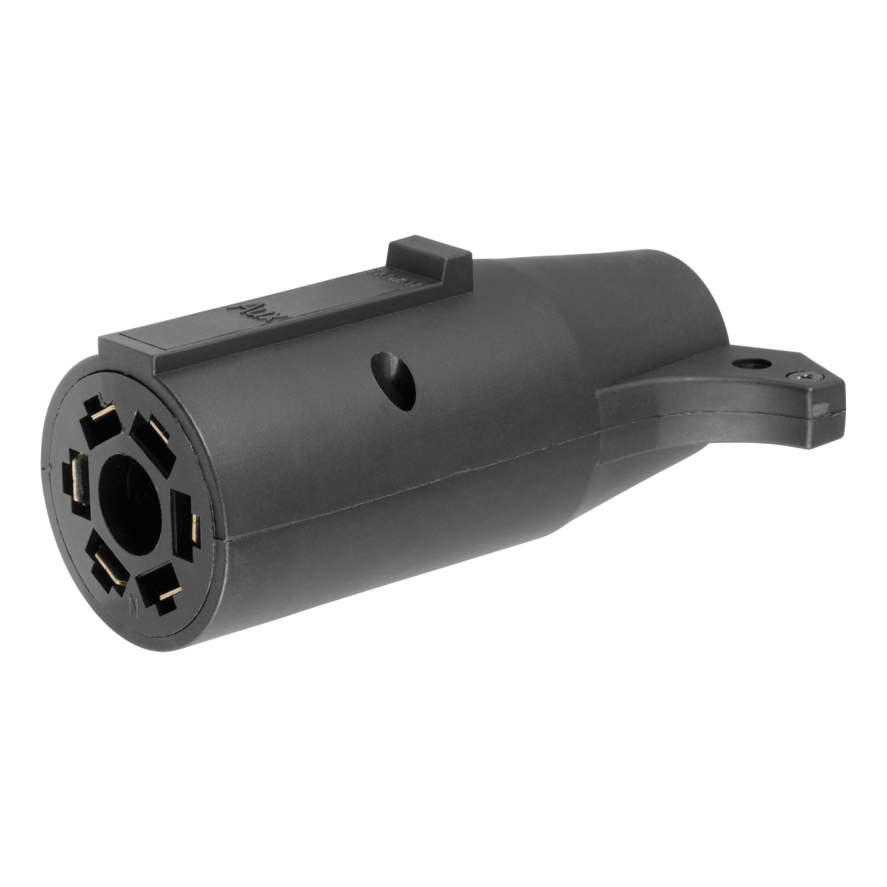 CURT 57260 - Adapter (7-Way RV Blade to 6-Way Round Trailer, Center Pin Auxiliary)