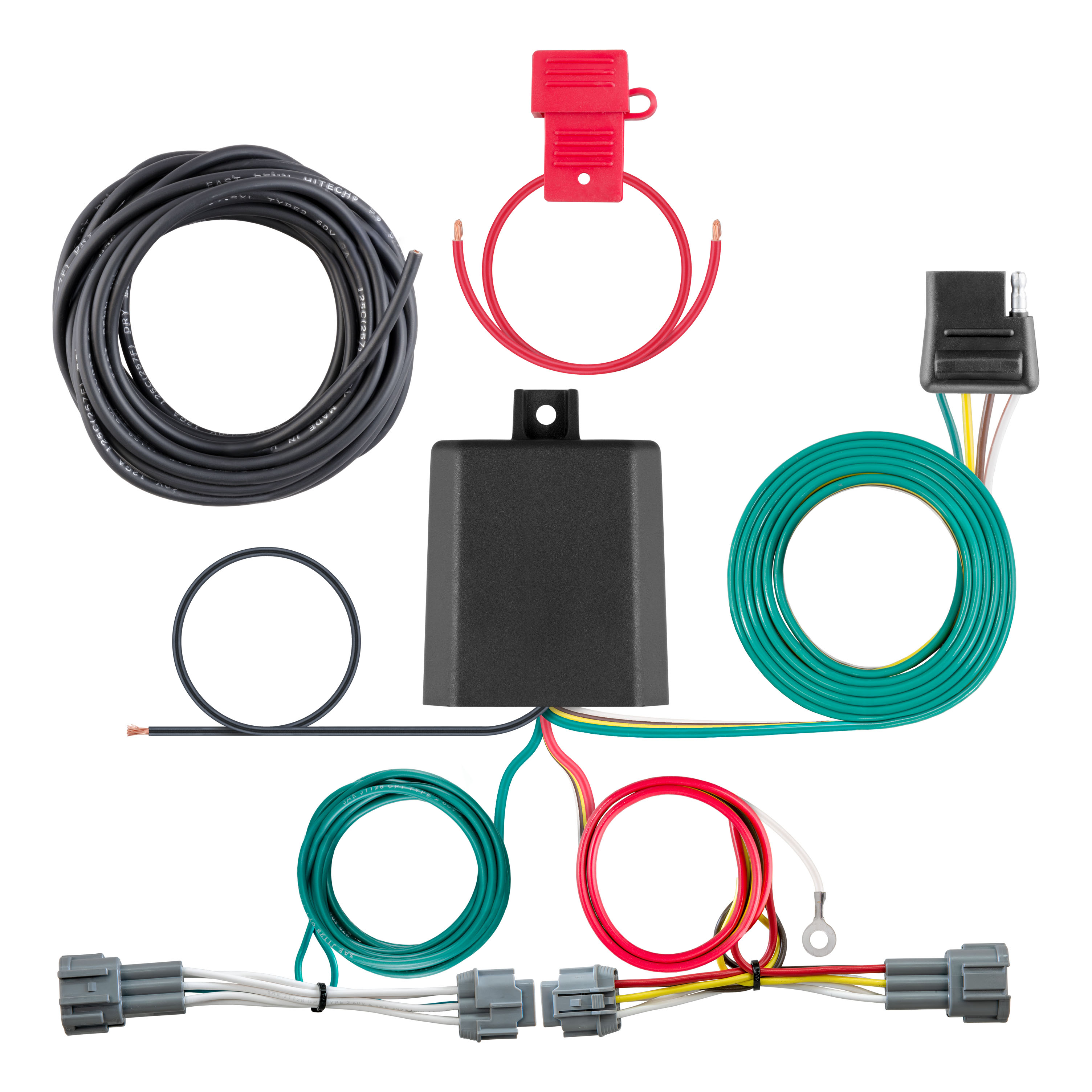 CURT 56418 - Custom Wiring Harness, 4-Way Flat Output, Select Nissan Kicks