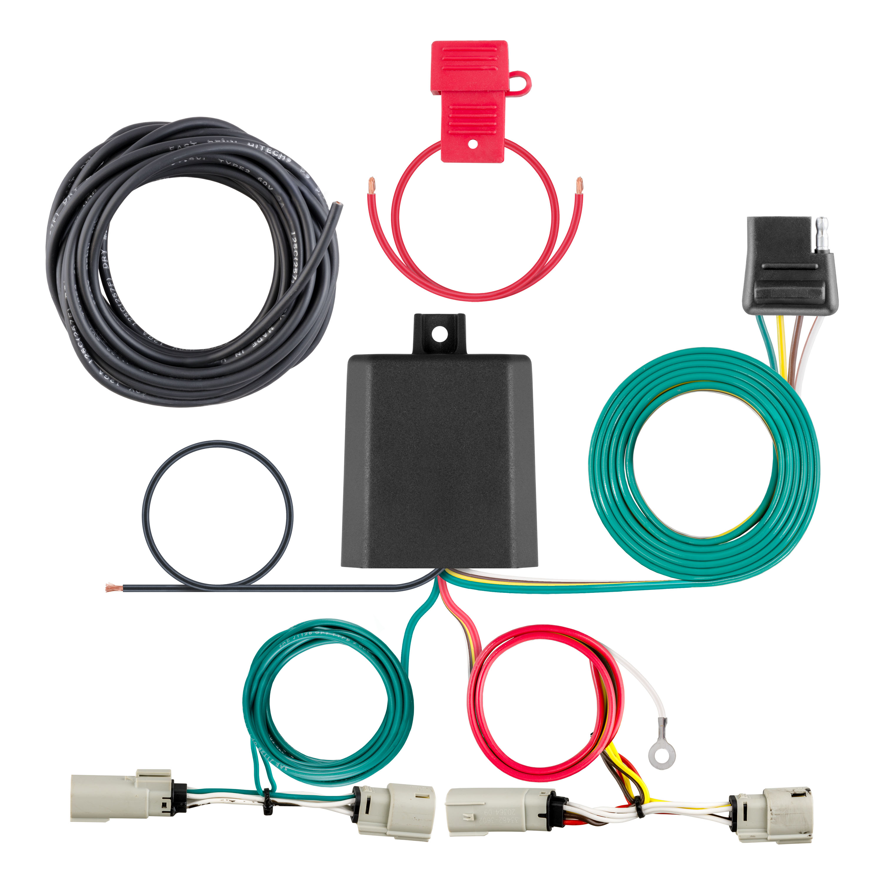 CURT 56471 - Custom Wiring Harness, 4-Way Flat Output, Select Ford Bronco
