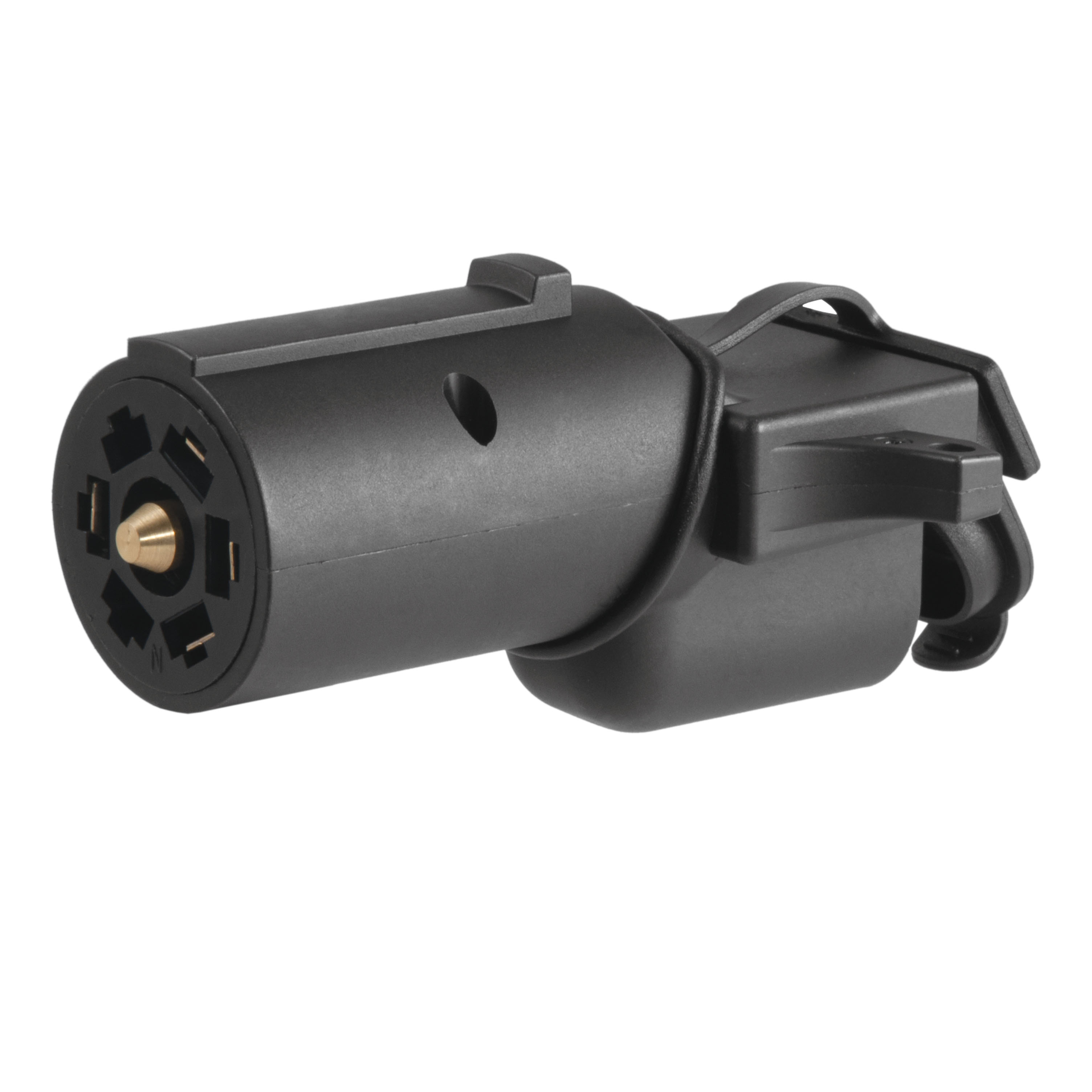 CURT 57725 - Adapter with Backup Alarm (7-Way RV Blade Vehicle to 5-Way Flat Trailer)