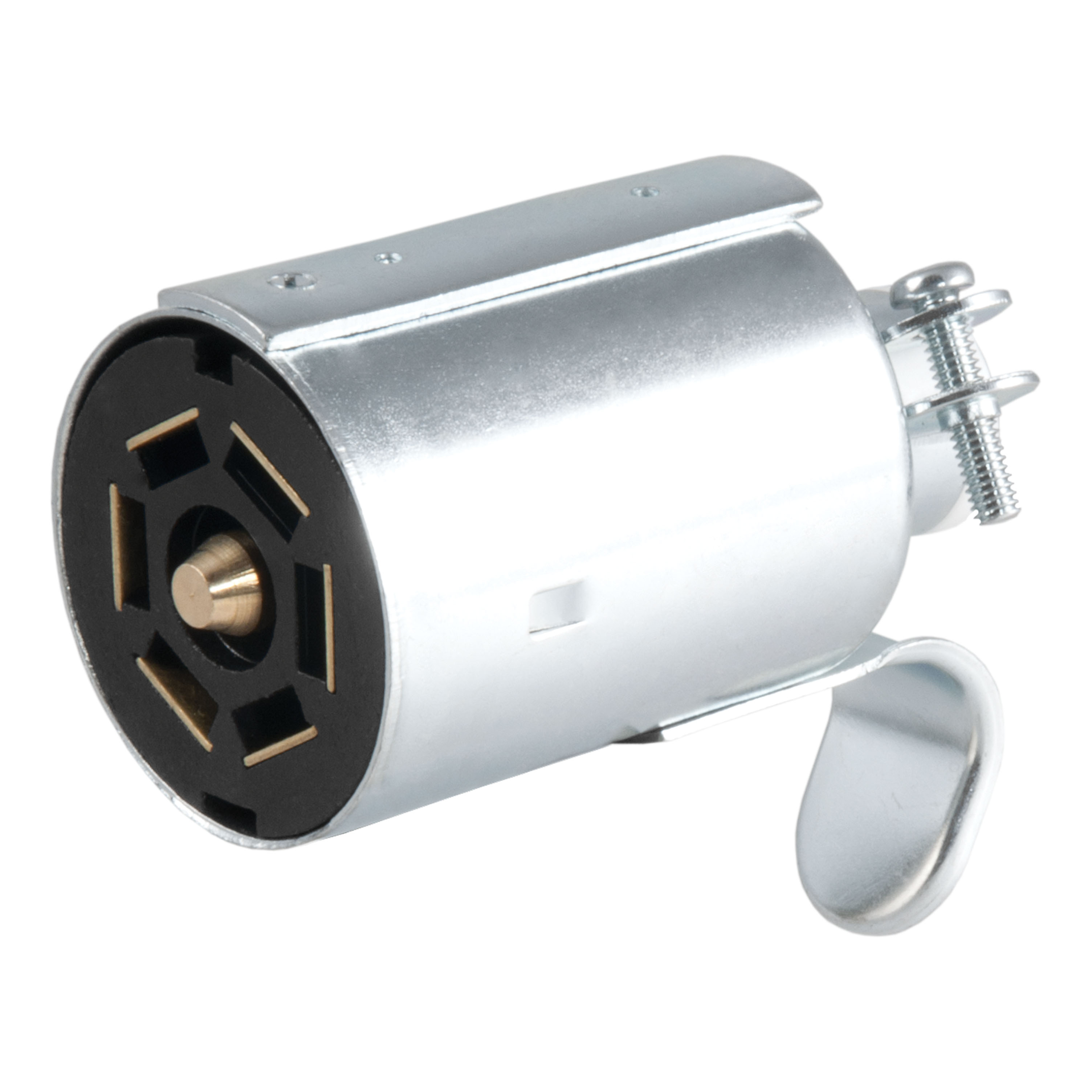 CURT 58190 - 7-Way RV Blade Connector Plug (Trailer Side, Diecast Metal)
